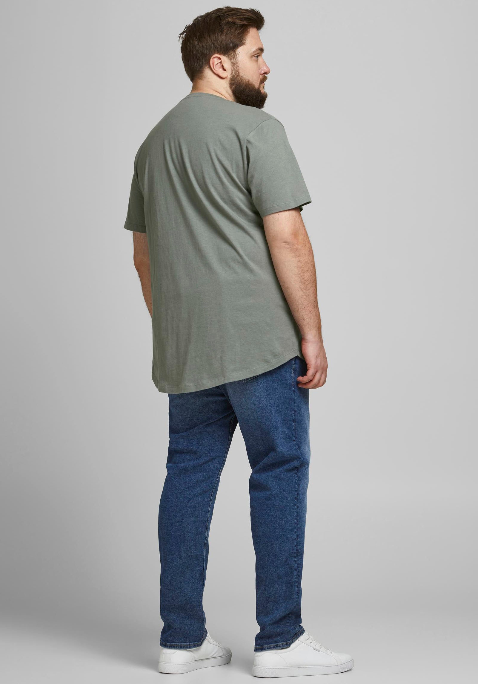 Jack & Jones PlusSize T-Shirt »NOA TEE«, mit abgerundetem Saum, bis Größe 6XL