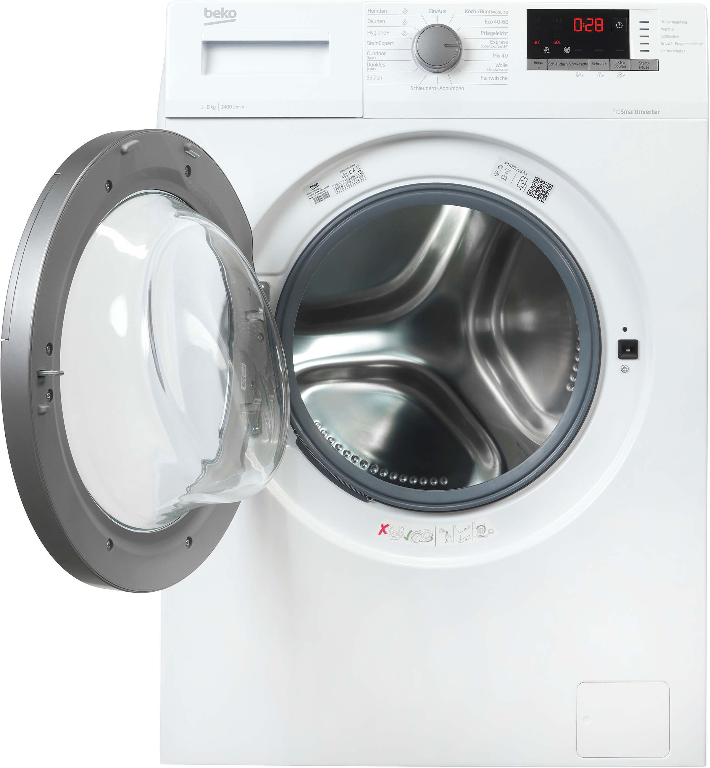 BEKO Waschmaschine »WMO822A 7001440096«, 8 kg, 1400 U/min