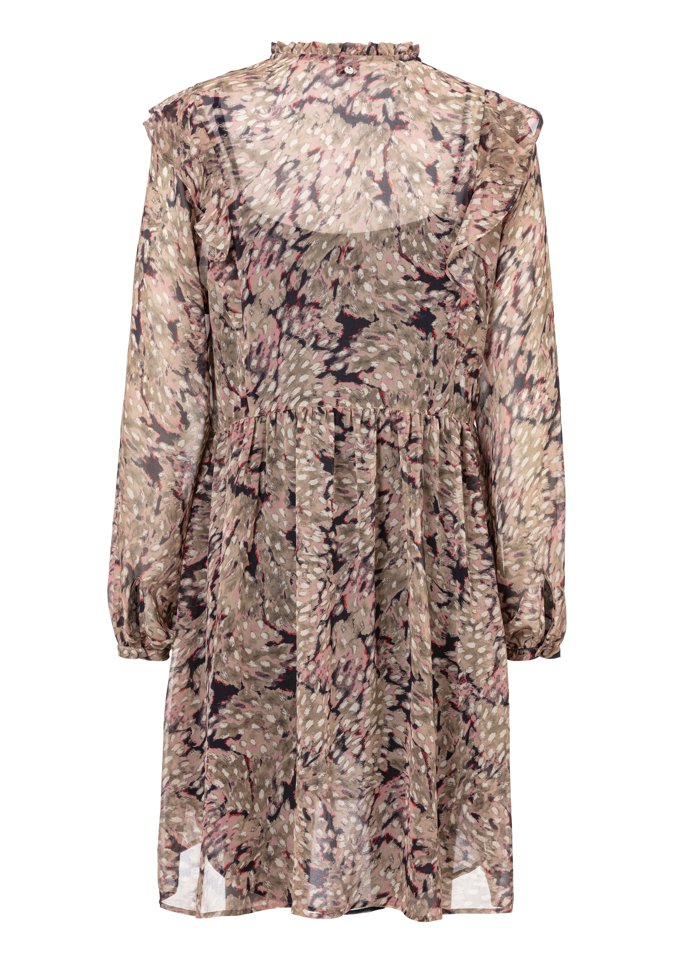BOSS ORANGE Blusenkleid »Direnna Premium Damenmode«, mit Volant & Rüschen, Print, Georgette