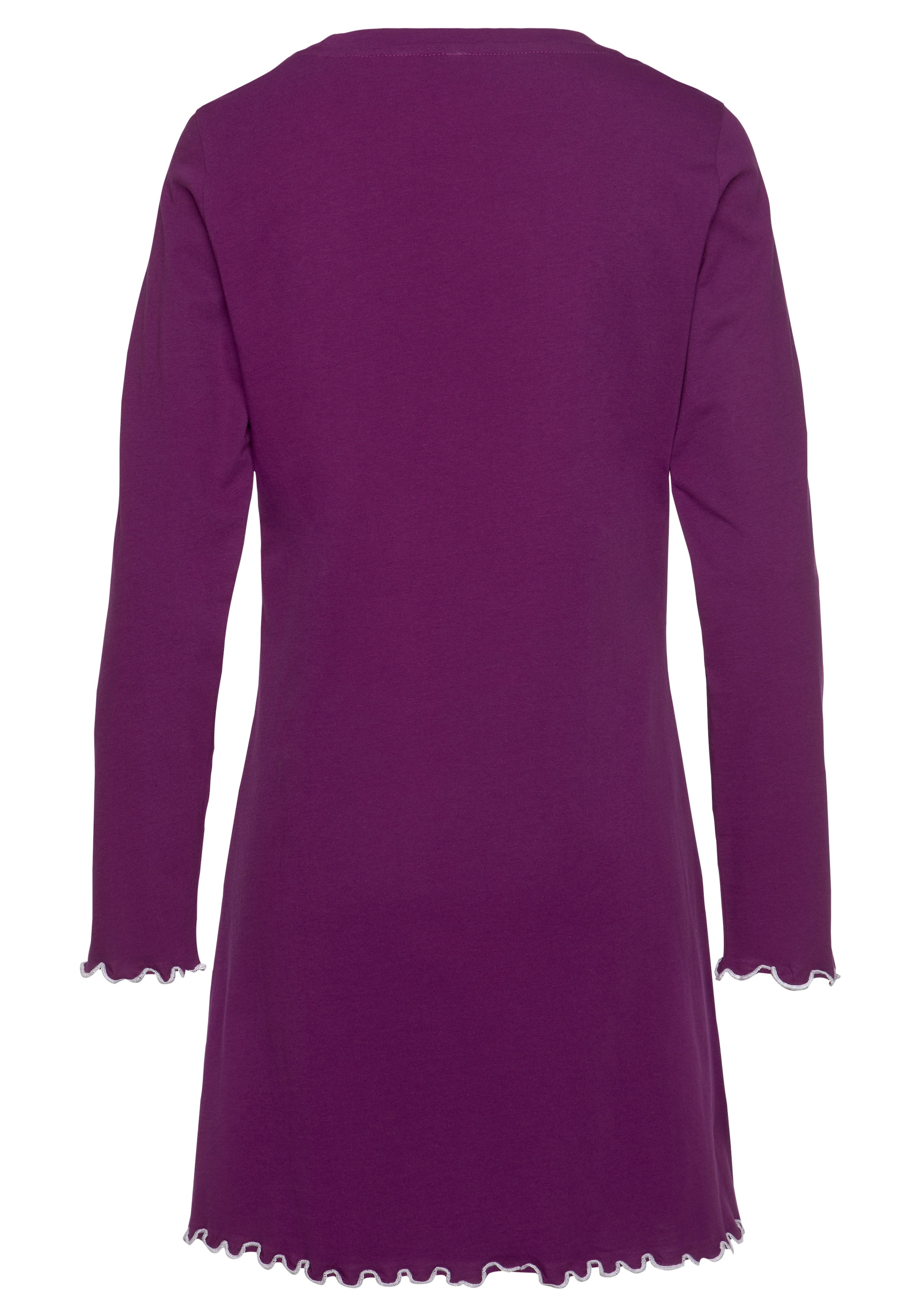 LASCANA Sleepshirt, mit Wellensaum