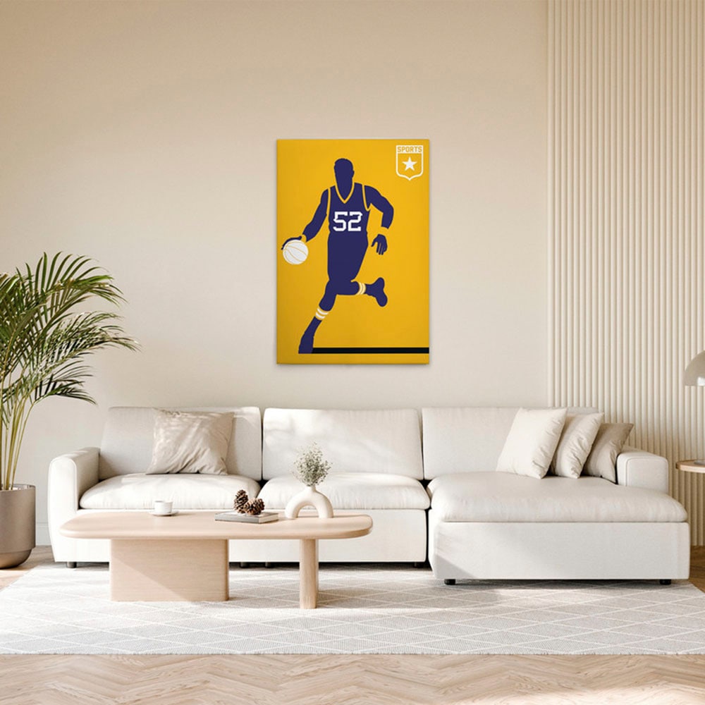 A.S. Création Leinwandbild »Basketball - Wandbild Gelb Violett Keilrahmen K günstig online kaufen