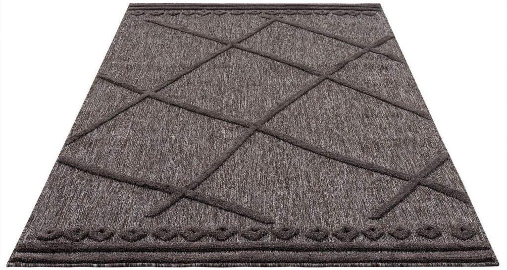 Carpet City Teppich »In-& Outdoorteppich Santorini 58578, 3D-Effekt, Raute-Optik«, rechteckig, 5 mm Höhe, Wetterfest & UV-beständig für Terrasse, Balkon, Küche, Flur