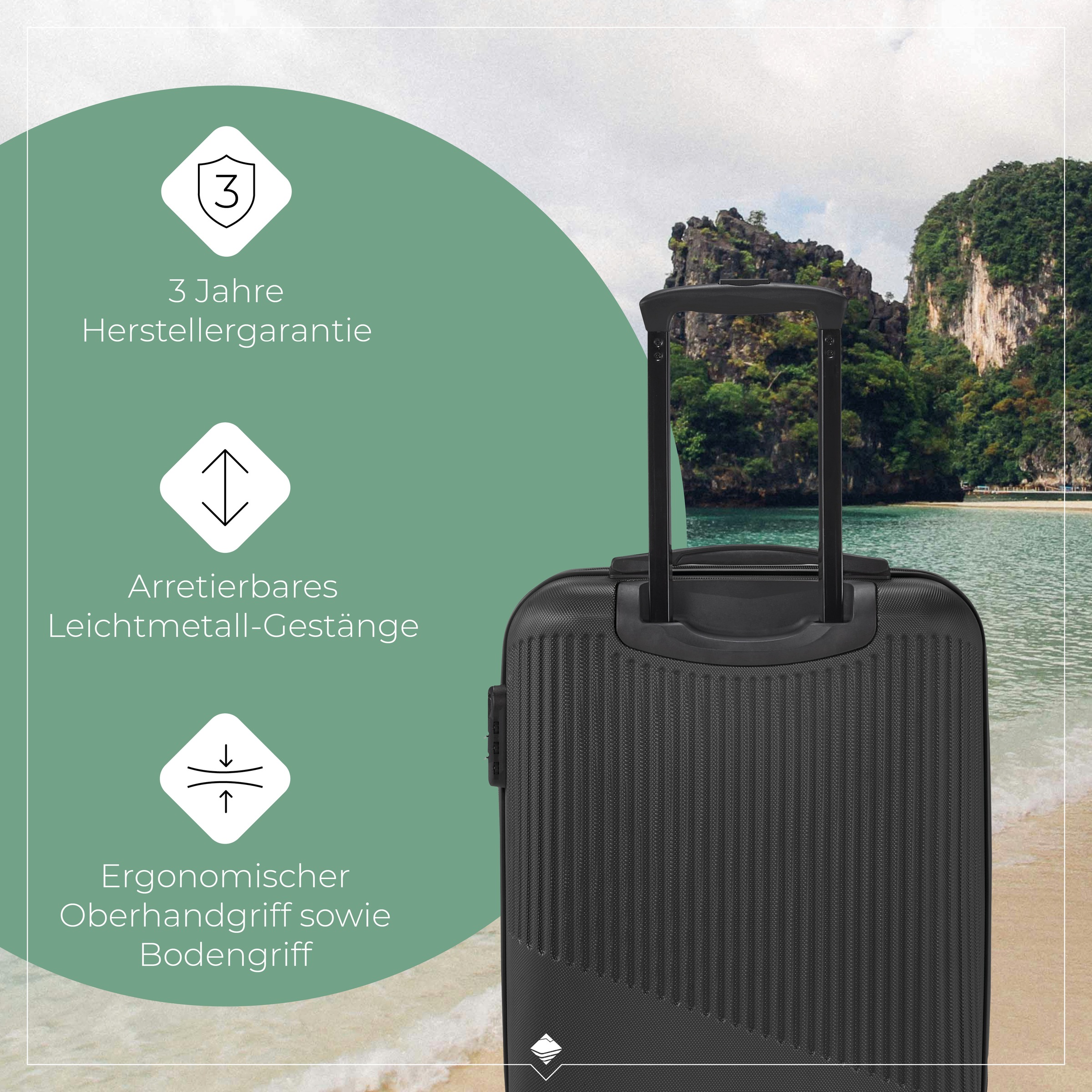travelite Hartschalen-Trolley »BALI, in verschiedenen Größen und Farben«, 4 Rollen, Hartschallenkoffer Reisegepäck Reisekoffer TSA Schloss