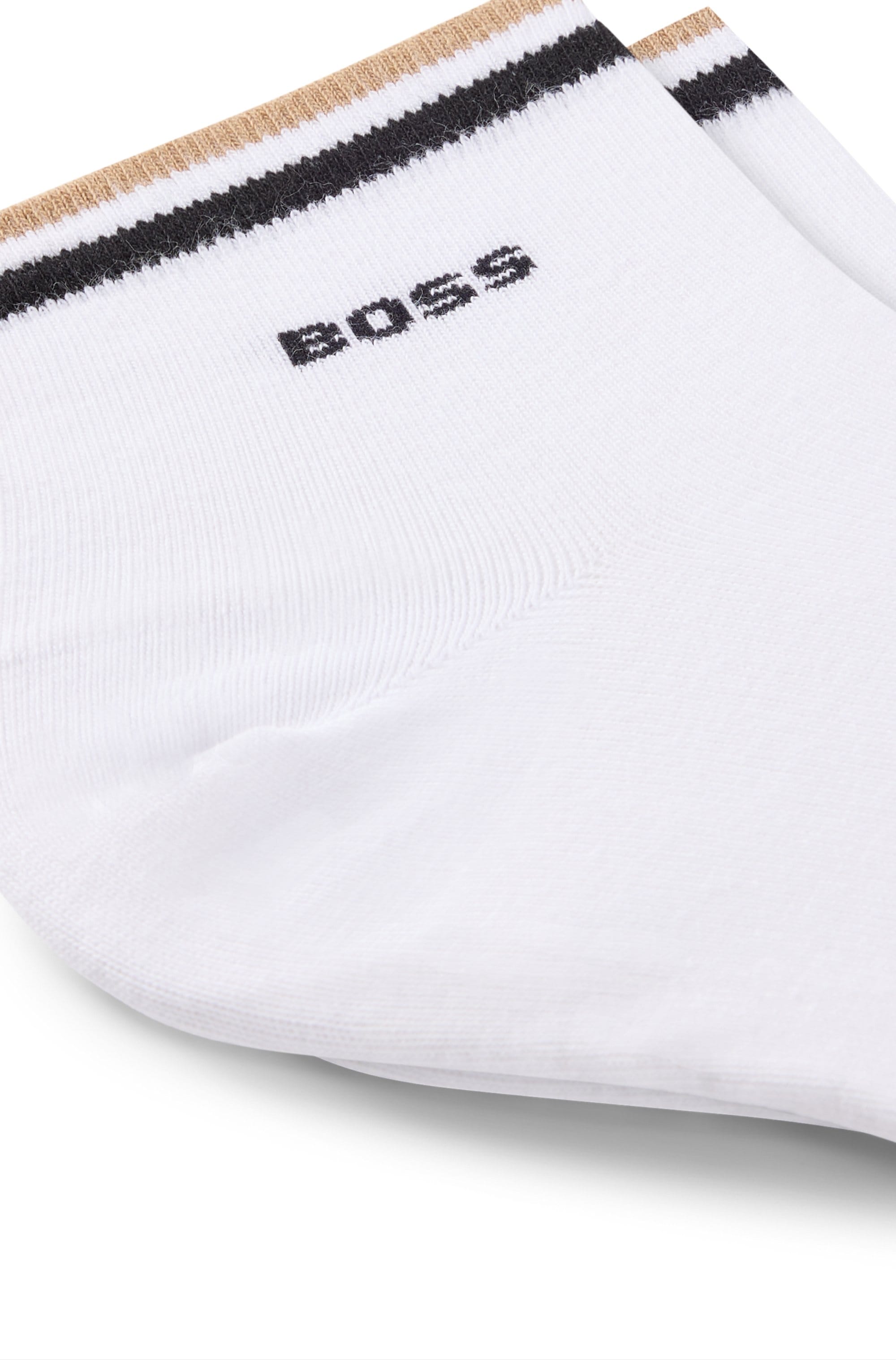 BOSS Freizeitsocken »2P SH Stripe CC«, (Packung, 2 Paar, 2er), mit BOSS Schriftzug