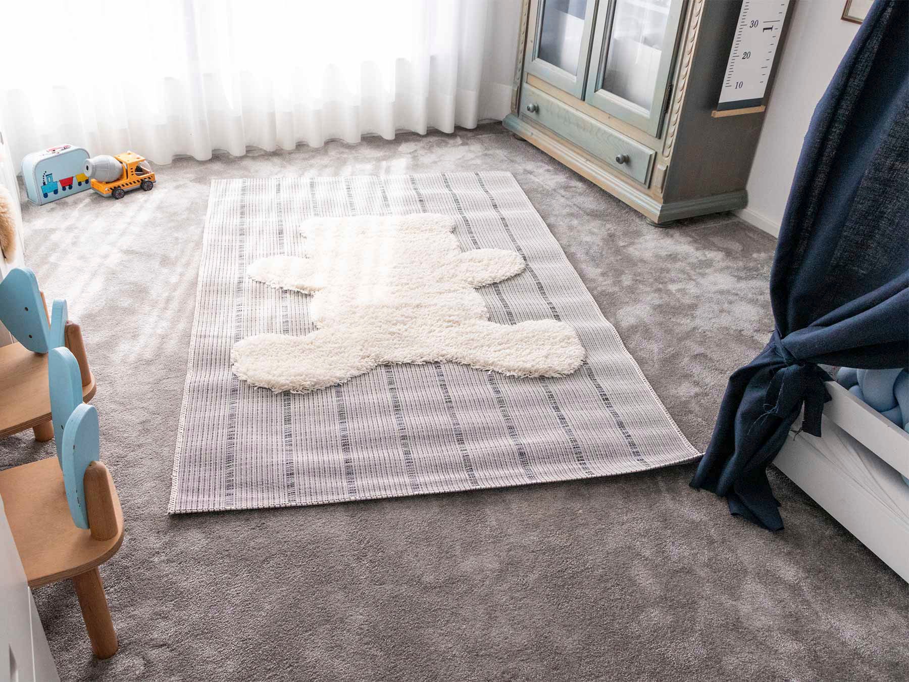 Primaflor-Ideen in Textil Kinderteppich »NAVAJO - Teddy Bear«, rechteckig, 35 mm Höhe, Hoch-Tief-Effekt, Motiv Bär, Kinderzimmer
