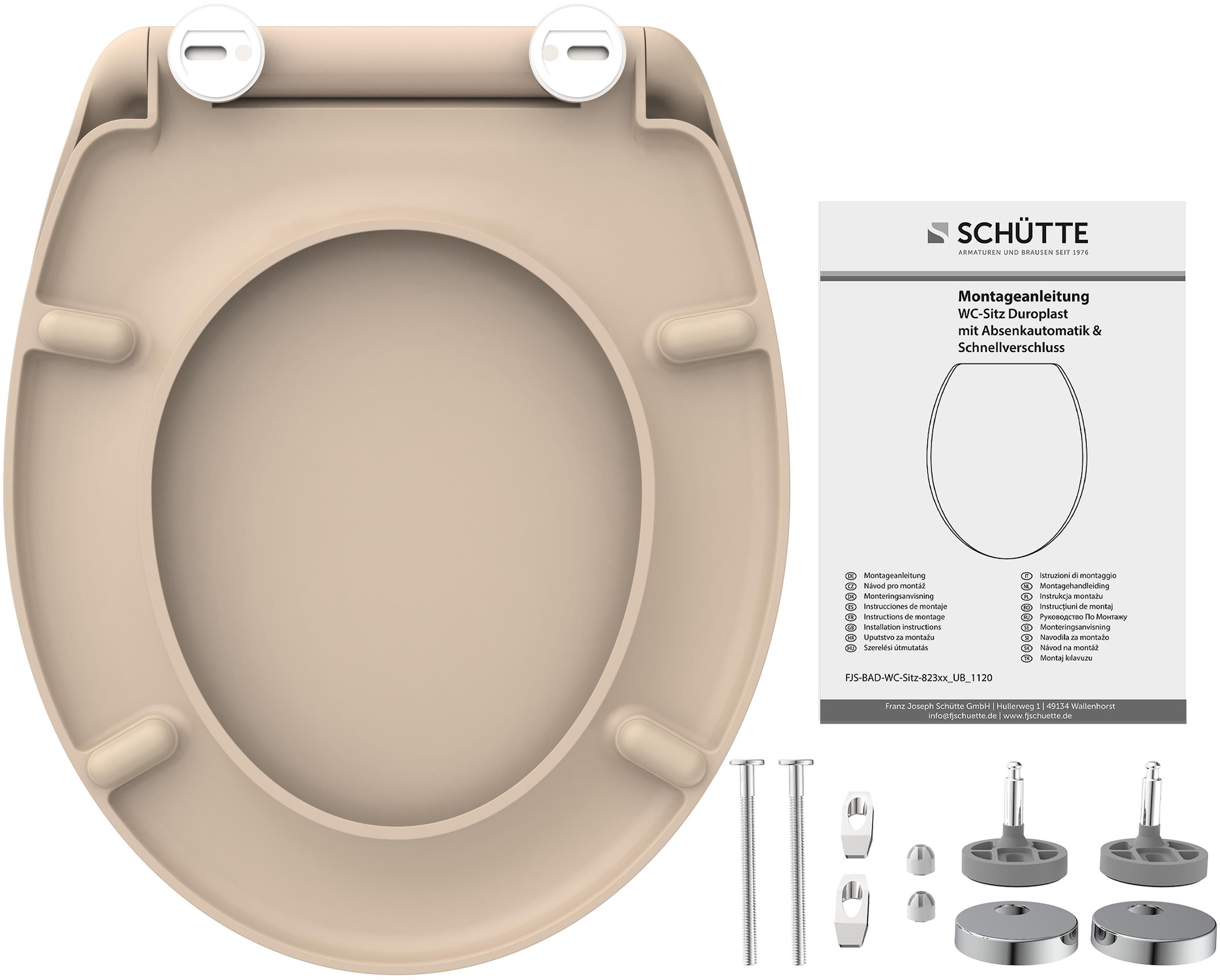 Schütte WC-Sitz, mit Absenkautomatik und Schnellverschlusstechnik
