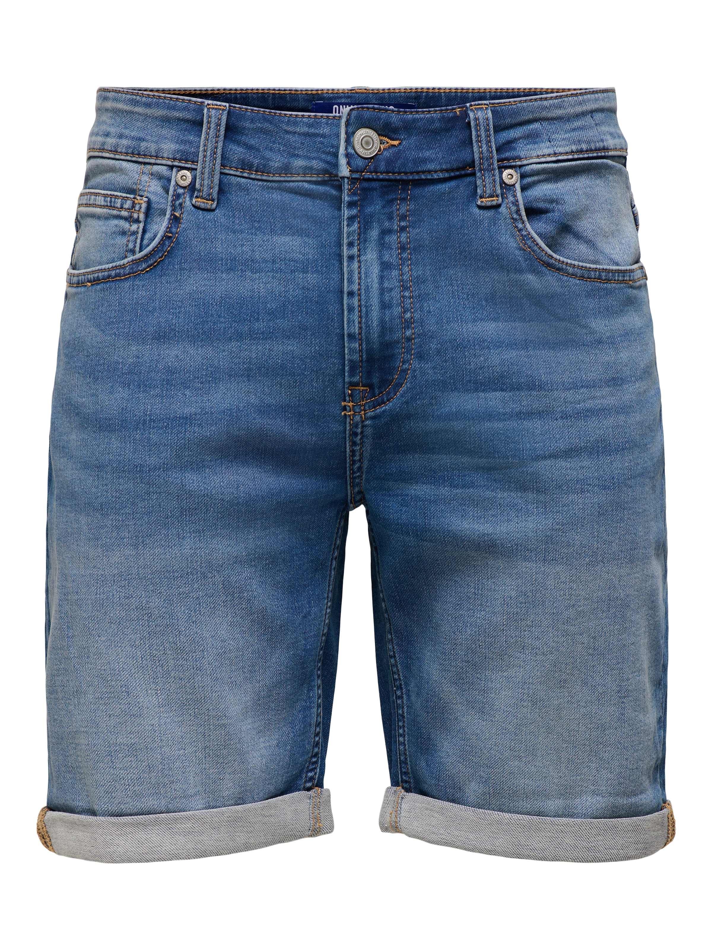 ONLY & SONS Jeansshorts »ONSPLY JOG MBD 0024 ANA DNM SHORTS NOOS« Baumwollmischung, regular fit