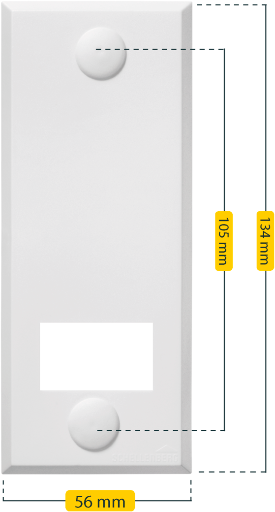 SCHELLENBERG Gurtwickler-Abdeckplatte »Standard Maxi, 10,5 cm Lochabstand, langlebig aus Kunststoff« Set, 5 Stk. tlg. Rollladen Abdeckblenden für Gurtwickler und Einlasswickler