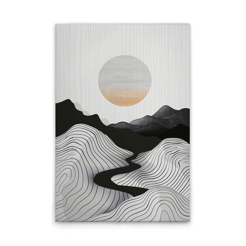 A.S. Création Leinwandbild »Grey Sun - Wandbild Schwarz Grau Weiß Keilrahme günstig online kaufen