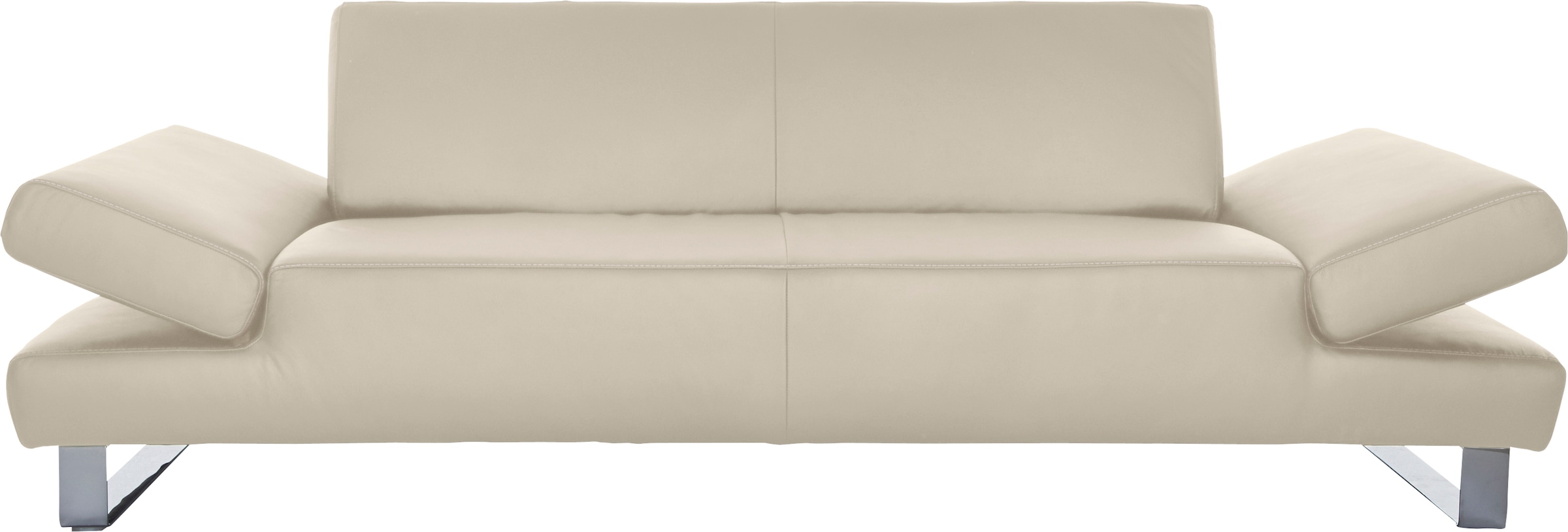 W.SCHILLIG 3-Sitzer »taboo Designsofa mit hohem Sitzkomfort«, mit Normaltiefe, inklusive Armlehnenverstellung, mit Kontrastnaht