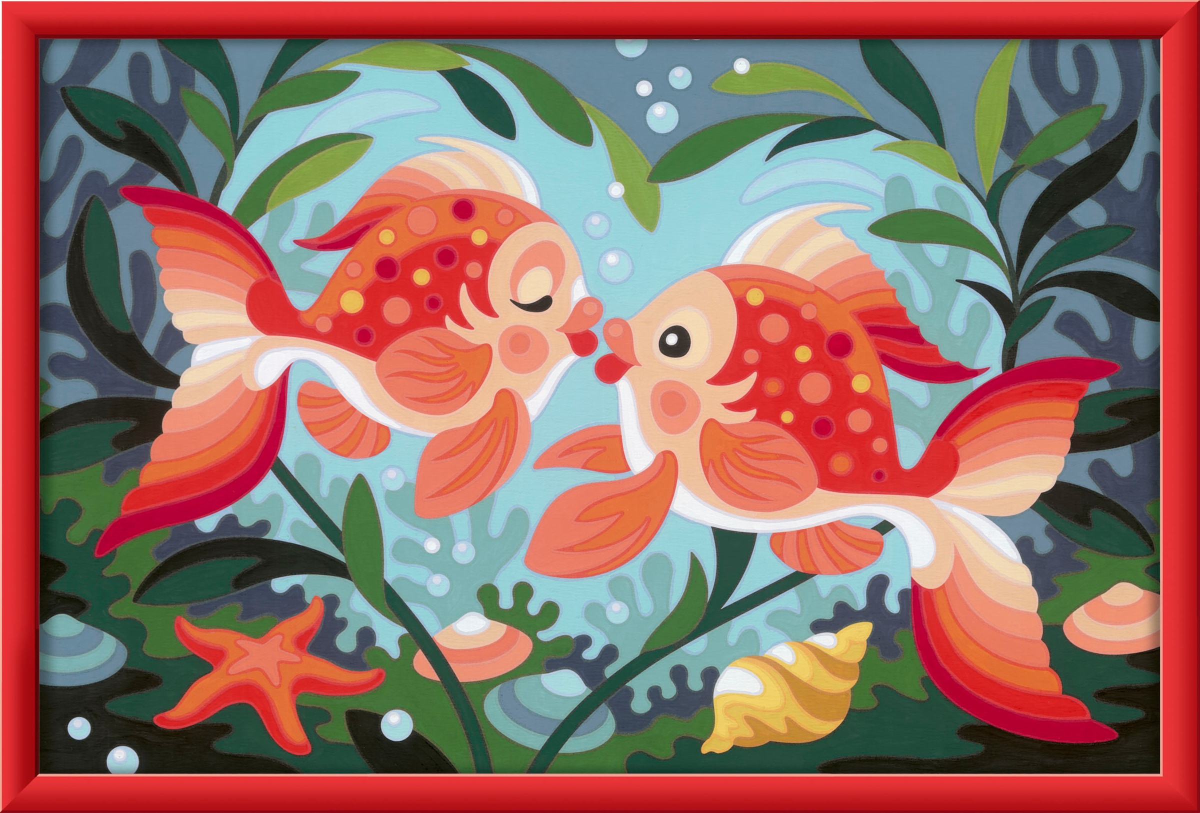 Ravensburger Malen nach Zahlen »Verliebte Fische«, Made in Europe