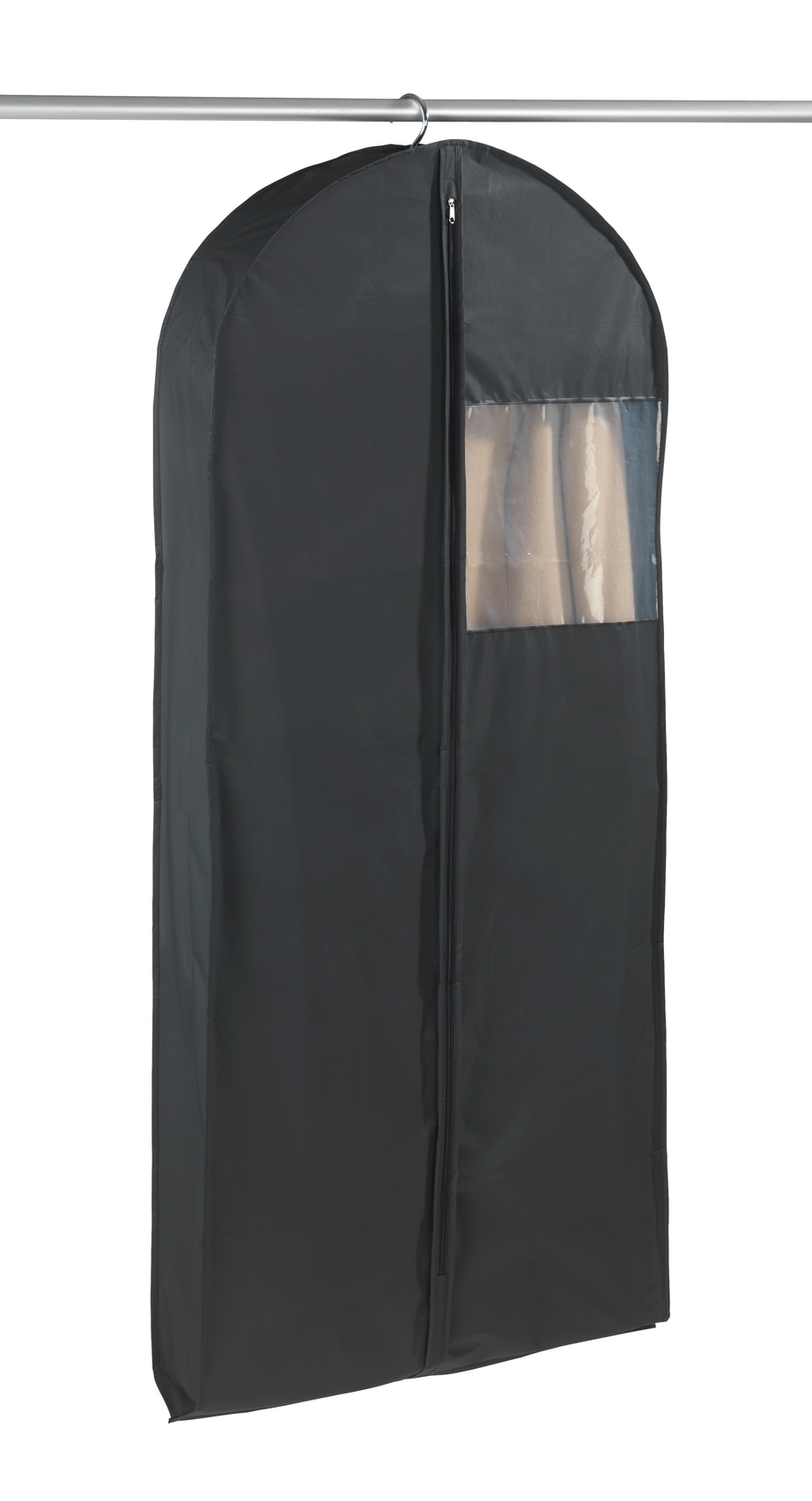 WENKO Kleidersack »Modell Deep Black«, (Set, 3 St.), Kleiderhülle mit Sichtfenster & Reißverschluss, abwaschbar, 3 Größen