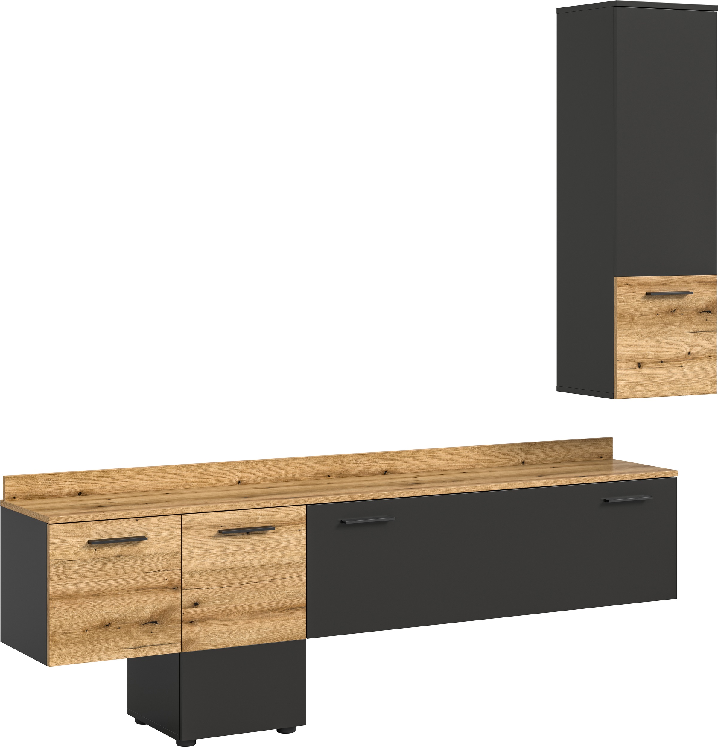 INOSIGN Wohnwand »Laport, Breite 195cm, inkl. 1 Lowboard mit indirekter Bel günstig online kaufen