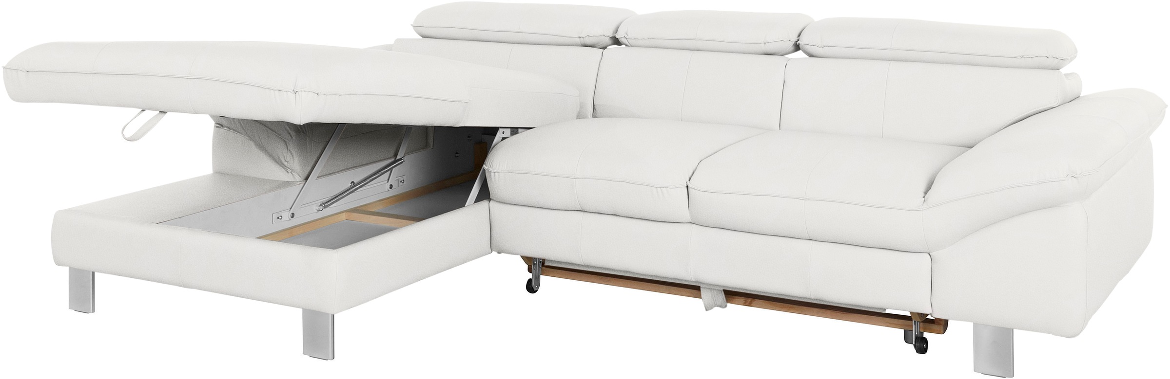 COTTA Ecksofa Driver, mit Kopfteilverstellung, wahlweise mit Bettfunktion