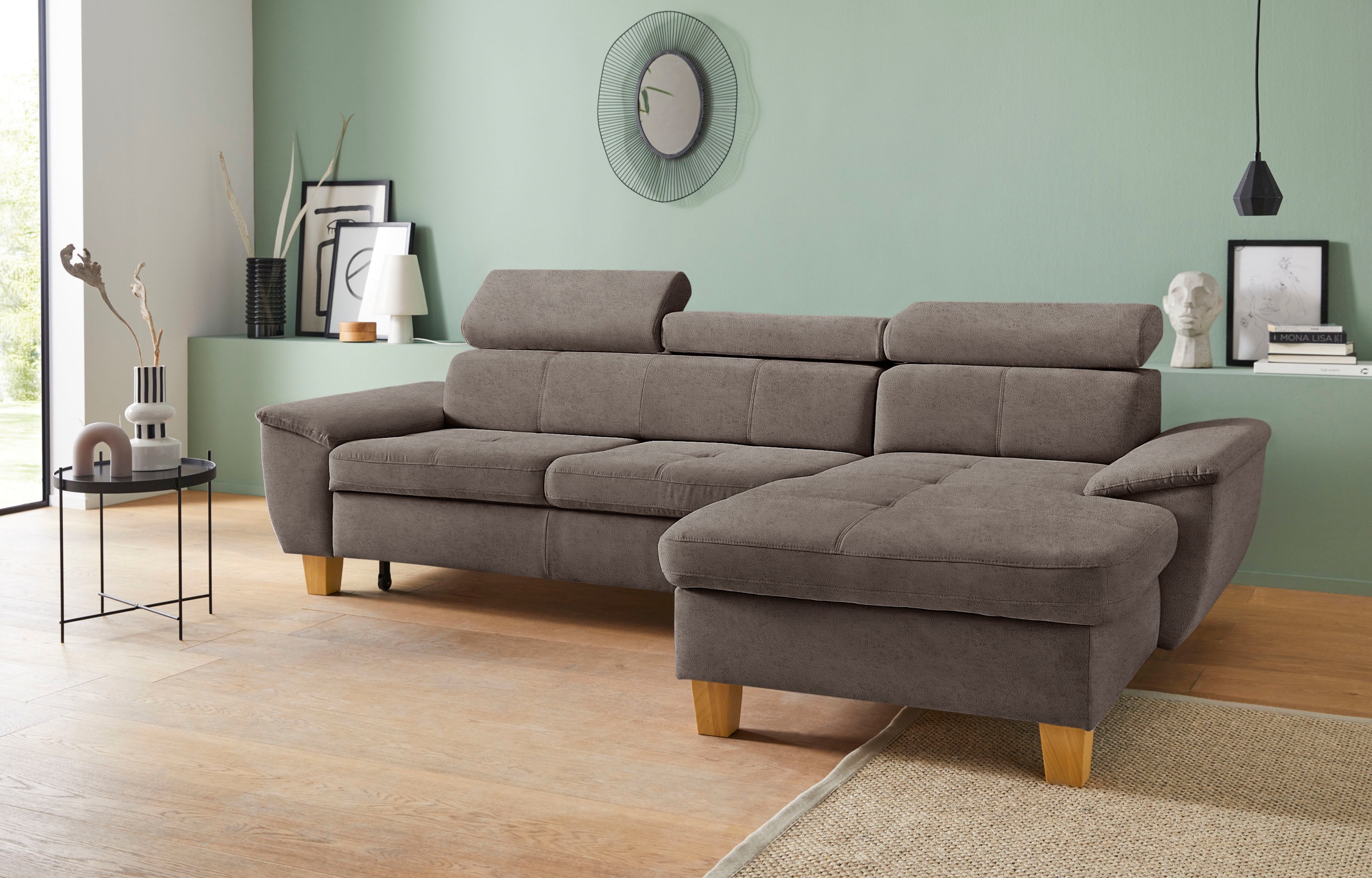 exxpo - sofa fashion Ecksofa »Enya, aufwendige Detailverarbeitung, hoher Si günstig online kaufen