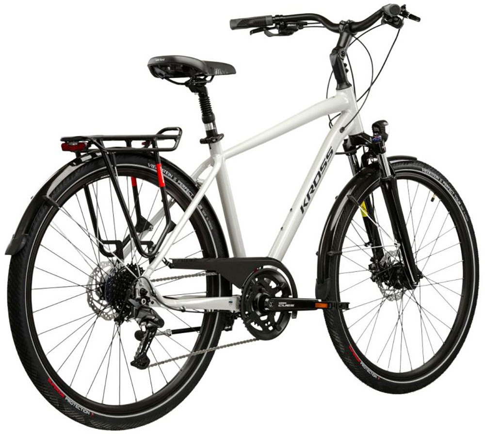 Kross Trekkingrad »Herren-Trekkingrad 28" Trans 5.0 Grau 18 Gänge« 18 Gang Shimano CUES U3020 Schaltwerk Kettenschaltung