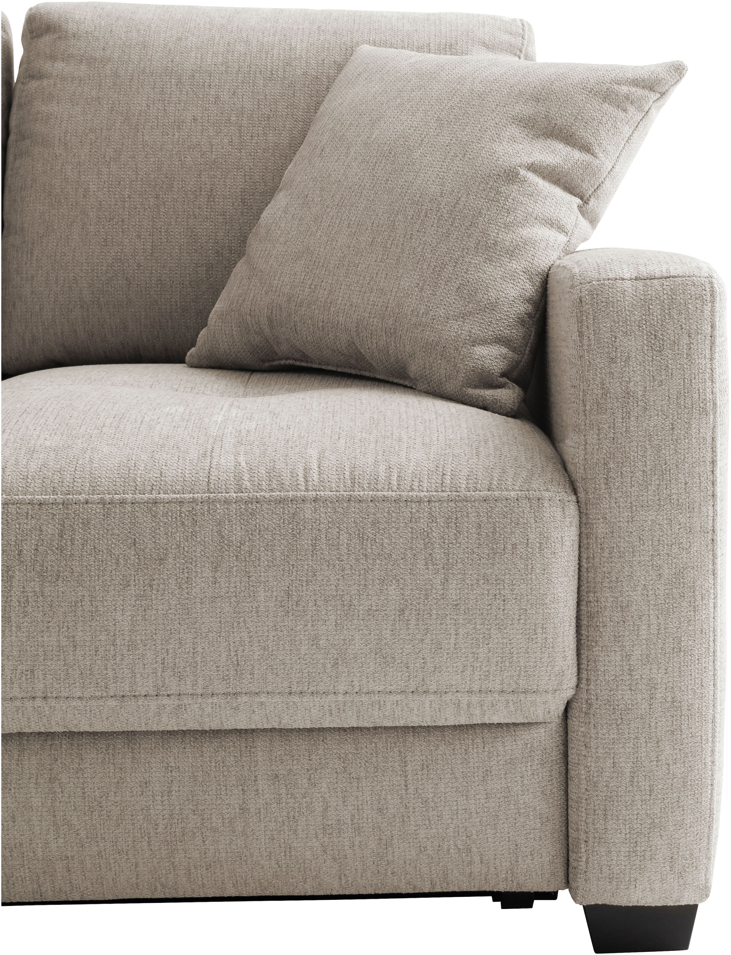 Mr. Couch Ecksofa »Pierre, L-Form mit BoxSpring«, Mit Boxpring-Taschenfederkern
