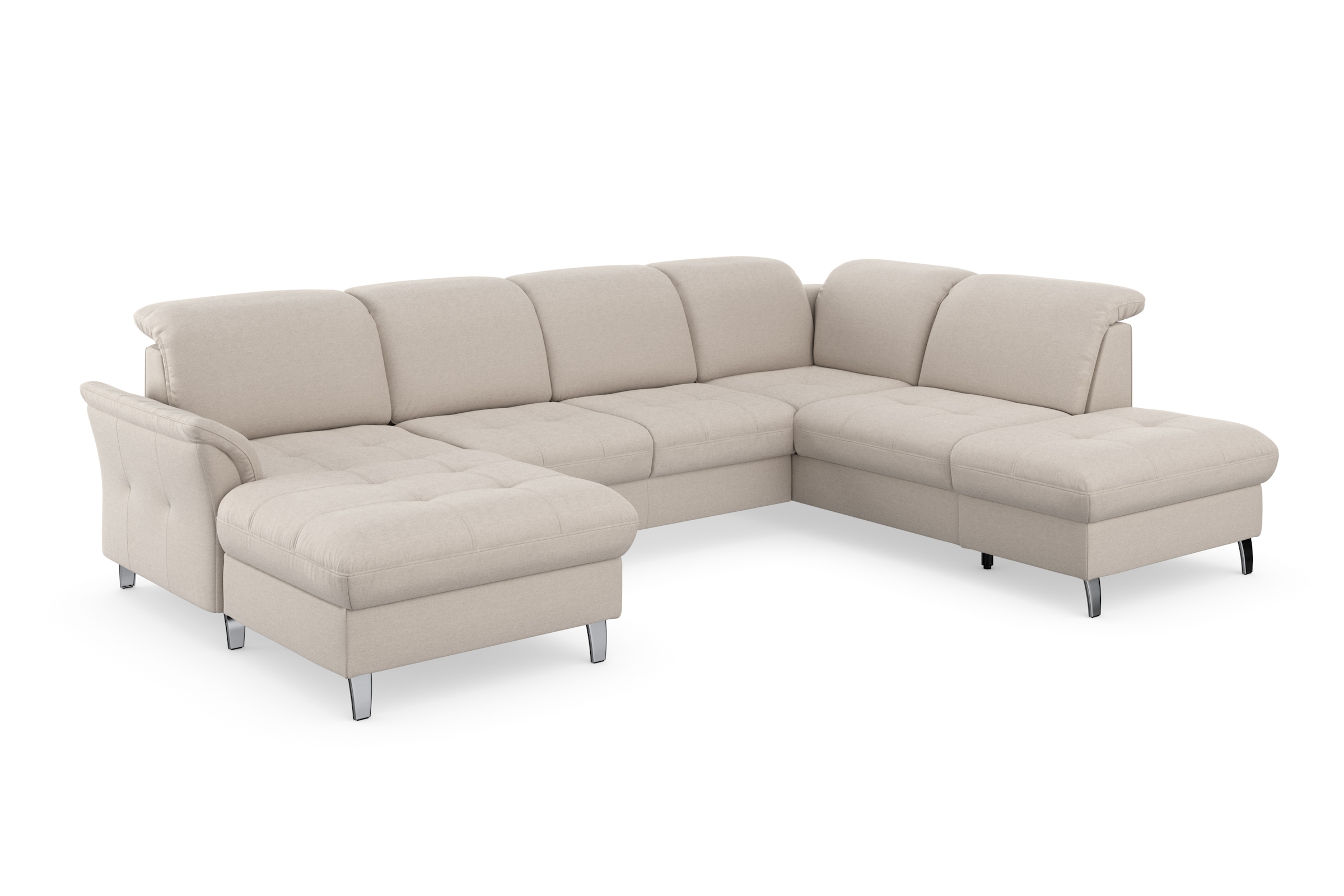 sit&more Wohnlandschaft »Maggiore U-Form« wahlweise mit Kopfteilverstellung, Bettfunktion und Stauraum