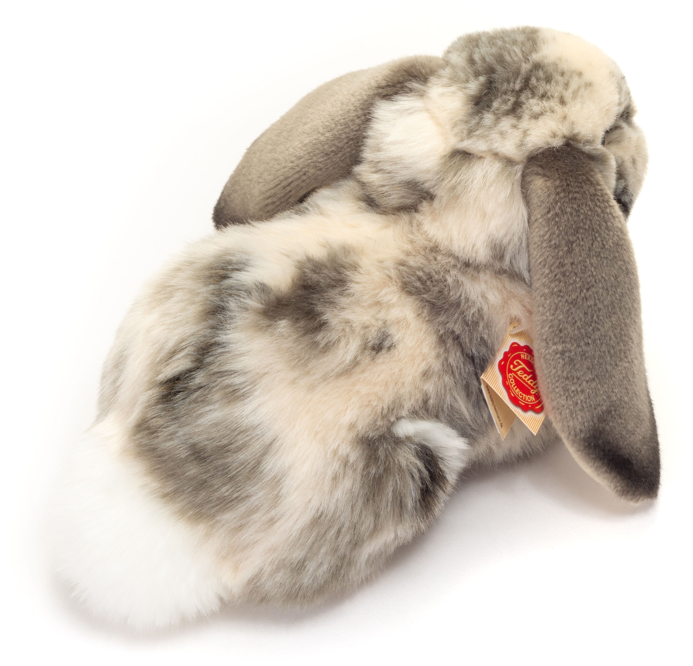 Teddy Hermann® Kuscheltier »Widderkaninchen liegend grau-weiß, 30 cm«, zum Teil aus recyceltem Material