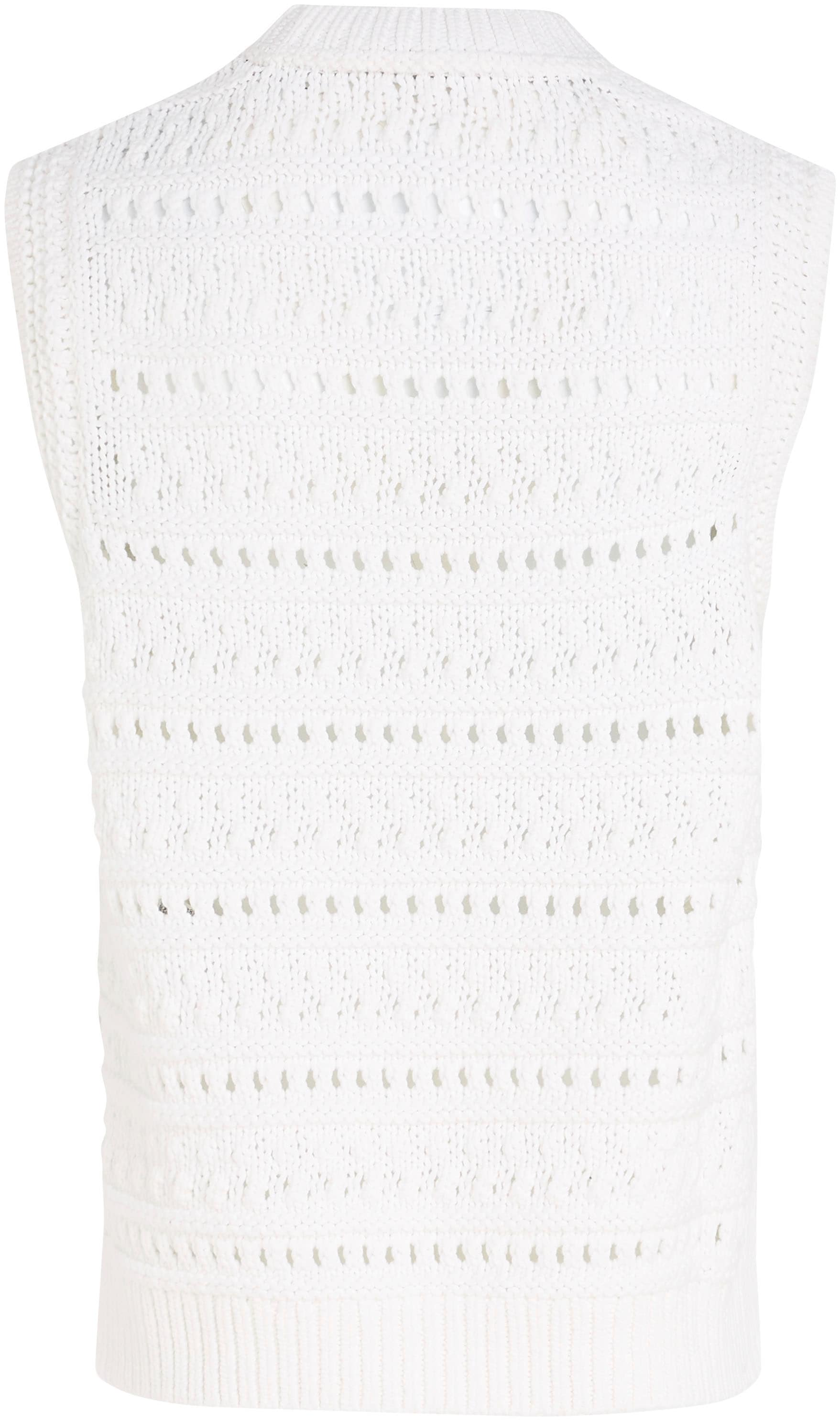 Tommy Hilfiger Pullunder »CROCHET C-NK SWEATER VEST«, in angesagter Häkeloptik