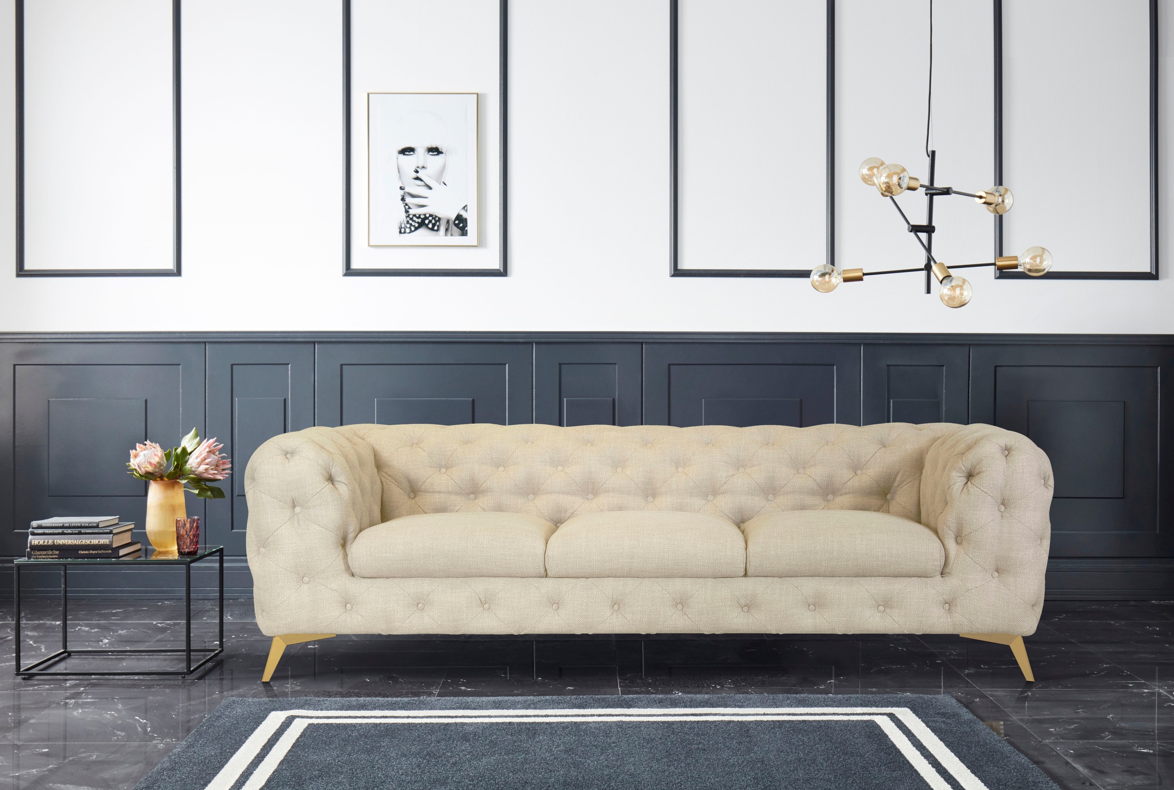 Leonique Chesterfield-Sofa »Glynis«, aufwändige Knopfheftung, moderne Chest günstig online kaufen