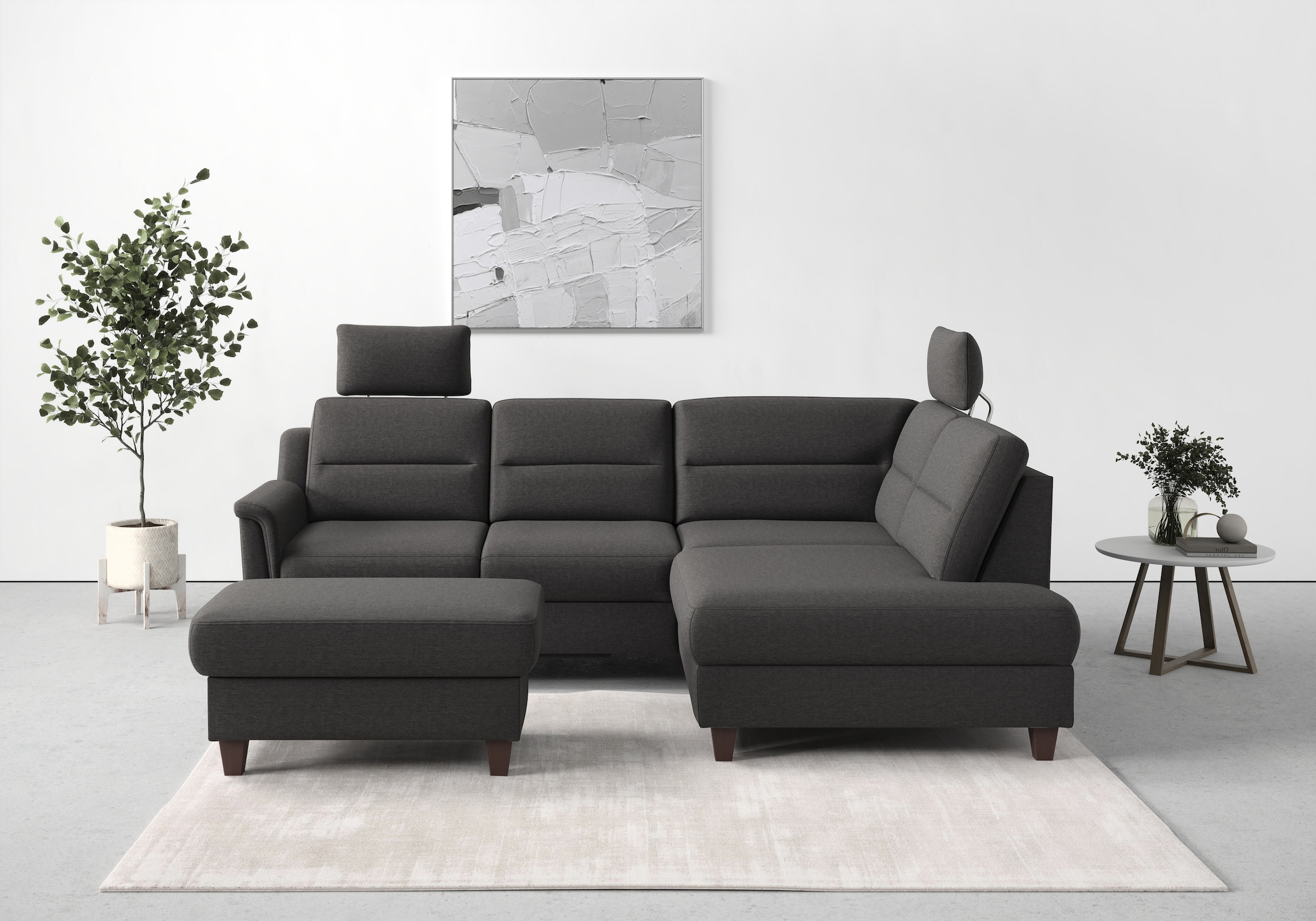 sit&more Ecksofa »Farö L-Form«, inklusive Federkern, wahlweise mit Bettfunk günstig online kaufen