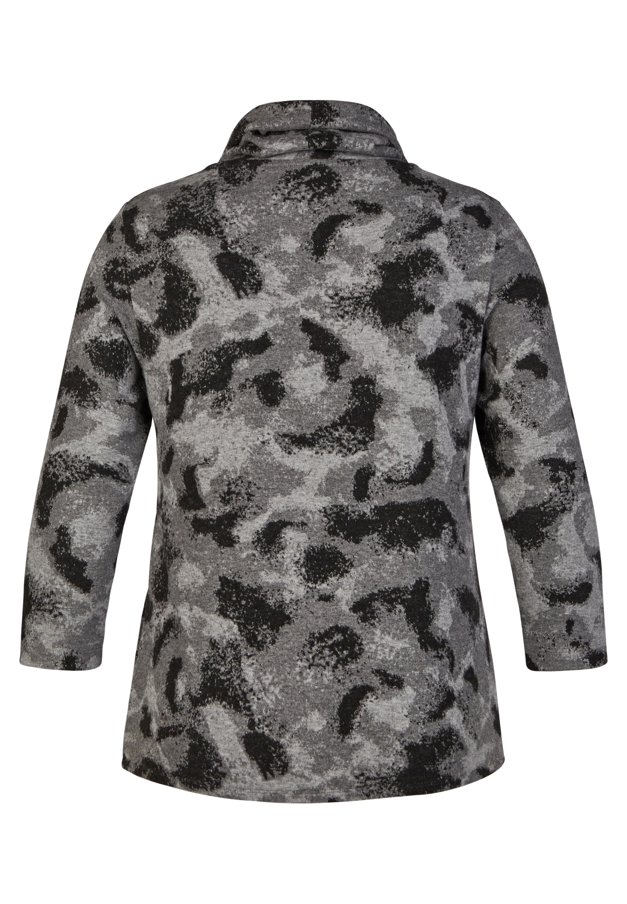 Rabe 3/4-Arm-Shirt, mit Kordelzug am Hals und grafischem Muster