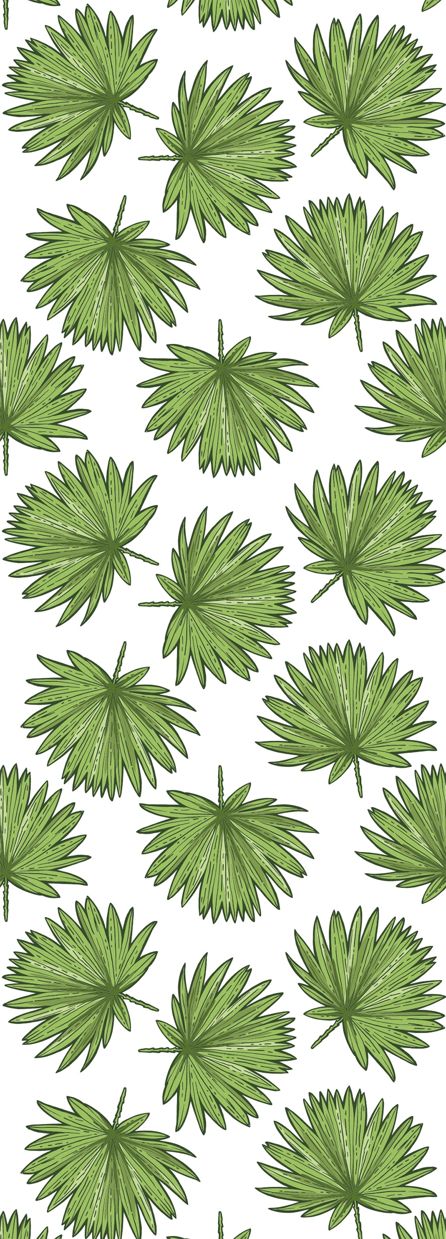queence Vinyltapete »Tropische Blätter-Grün«, bedruckt-Motiv-botanisch-flor günstig online kaufen
