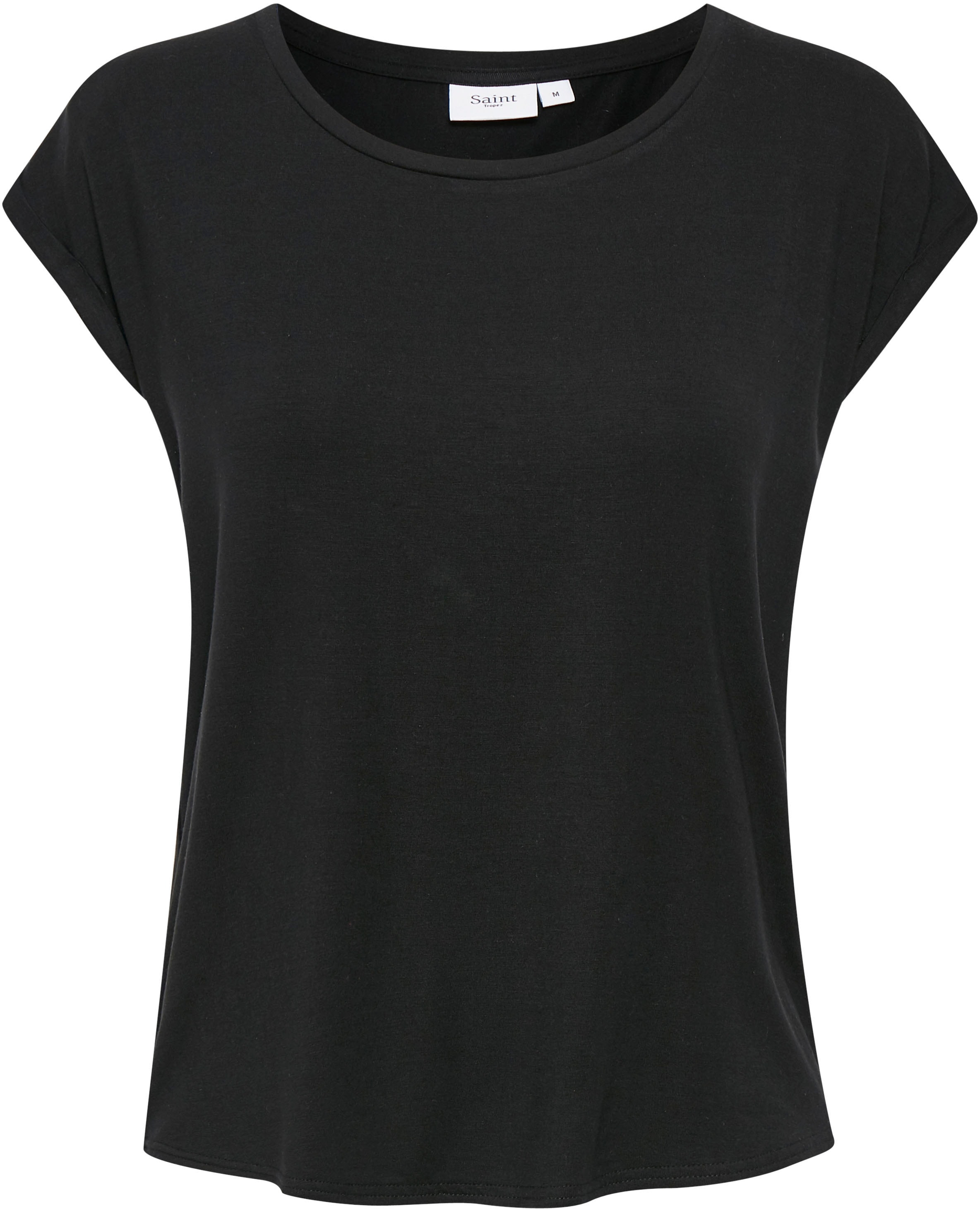Saint Tropez Rundhalsshirt, Basic in edler LYOCELL Qualität