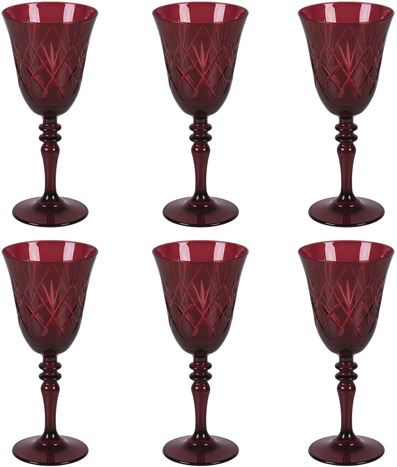 Villa d'Este Weinglas »Alsazia Rot«, (Set, 6 tlg.), Gläser-Set, 6-teilig, Inhalt 270 ml