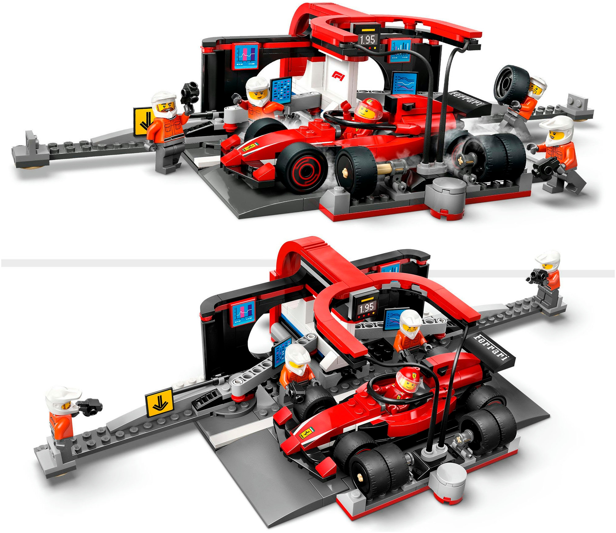 LEGO® Konstruktionsspielsteine »F1® Boxenstopp mit Boxencrew und Ferrari Flitzer (60443), LEGO City«, (322 St.), LEGO City; Made in Europe
