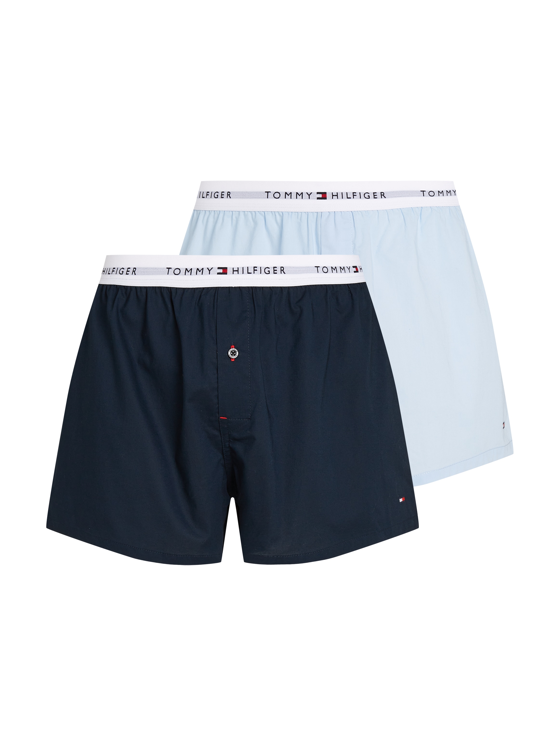 Tommy Hilfiger Underwear Webboxer »2P WOVEN BOXER«, (Packung, 2 St., 2er), mit Logobund