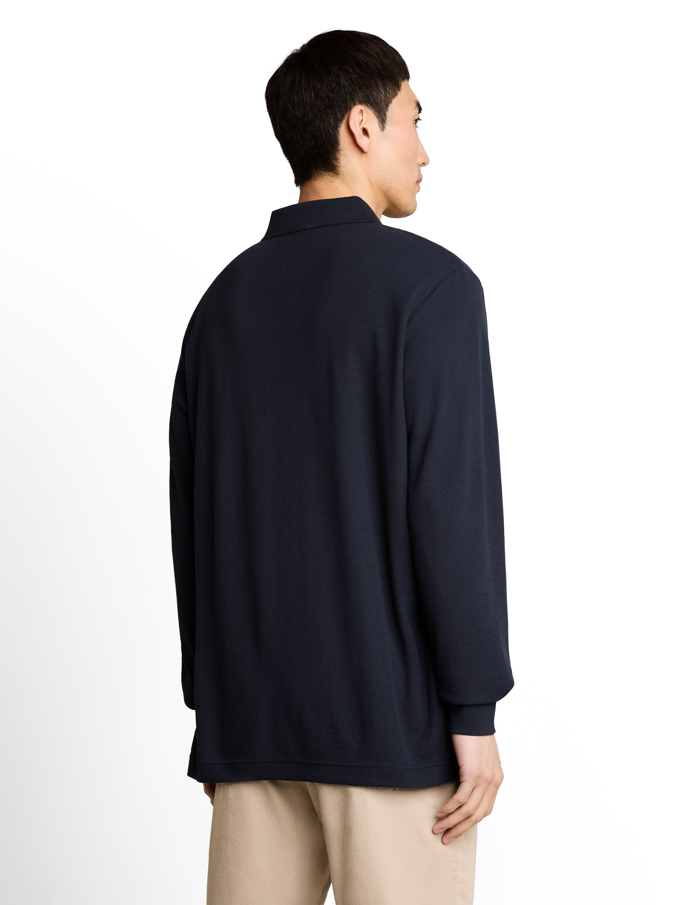 TOM TAILOR Langarm-Poloshirt mit Polokragen und Knopfleiste