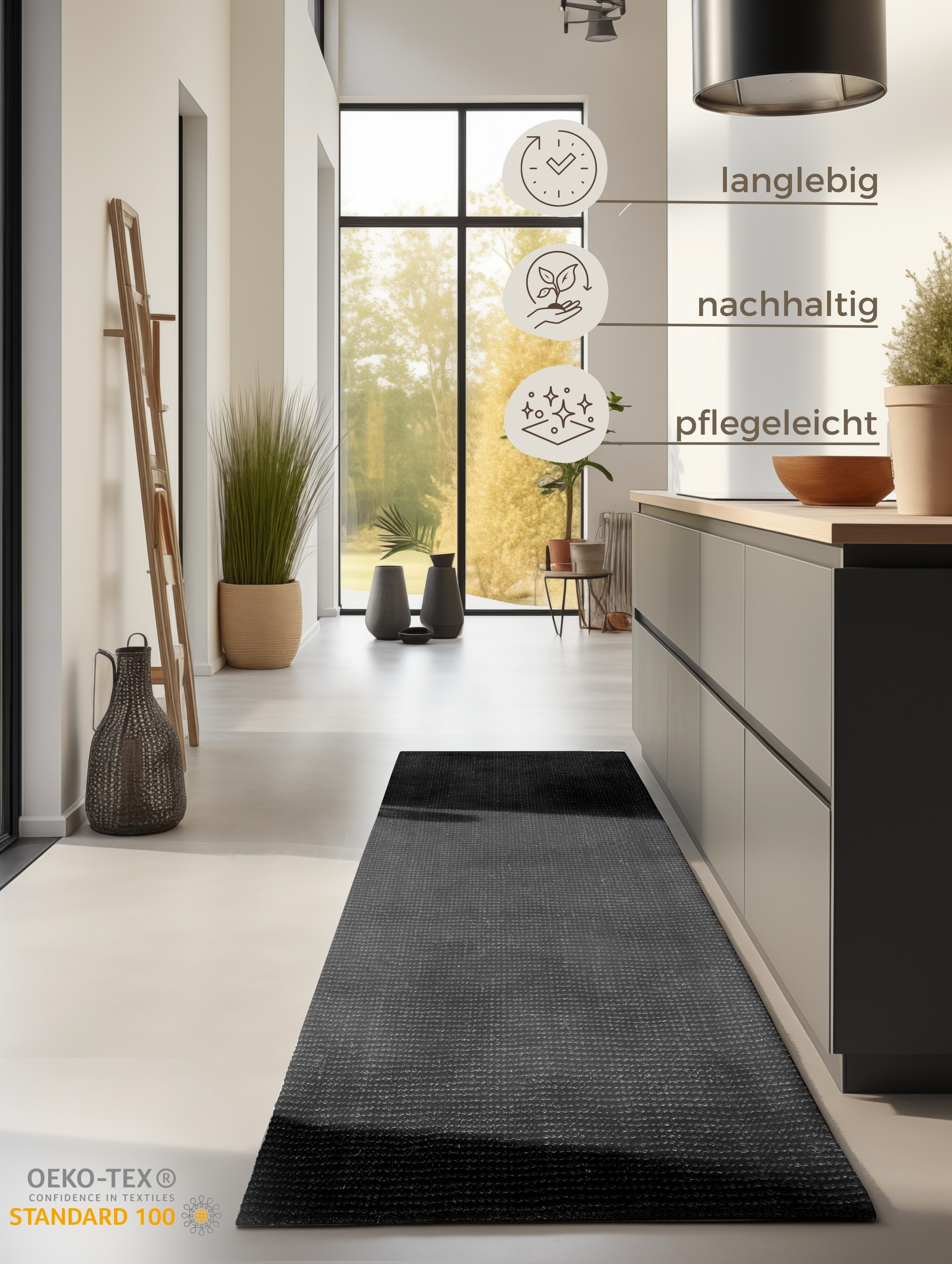 HANSE Home Teppich »Jaipur Juteteppich, als Läufer und in Rund«, rechteckig, 10 mm Höhe, 100% Naturfaser, Wohnzimmer, Esszimmer, Schlafzimmer, GRS