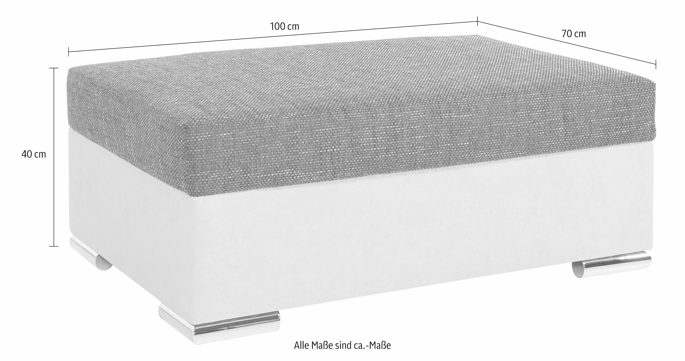 COLLECTION AB Hocker »John«, Frei im Raum stellbar, wahlweise mit Federkern