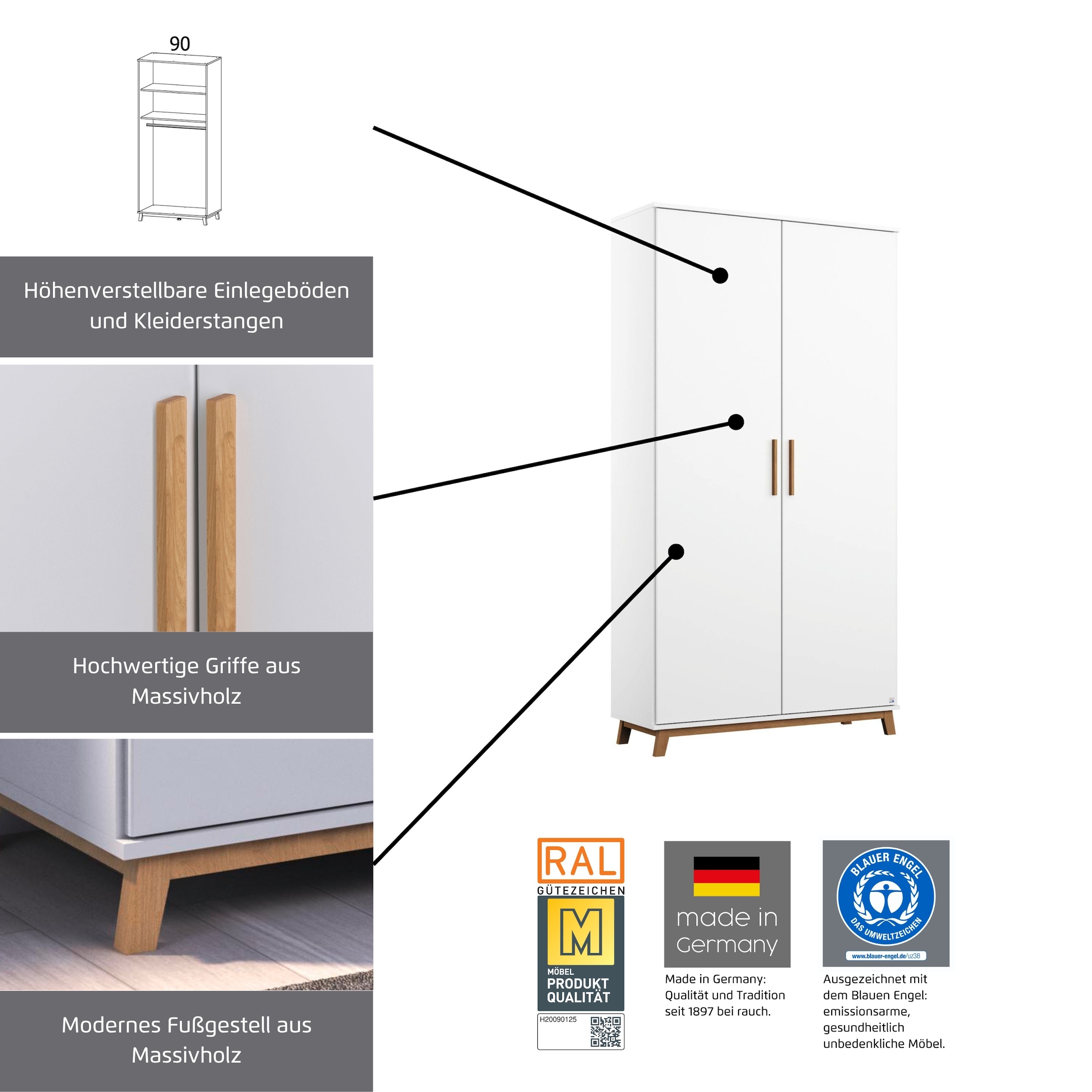 rauch Drehtürenschrank »Carlsson«