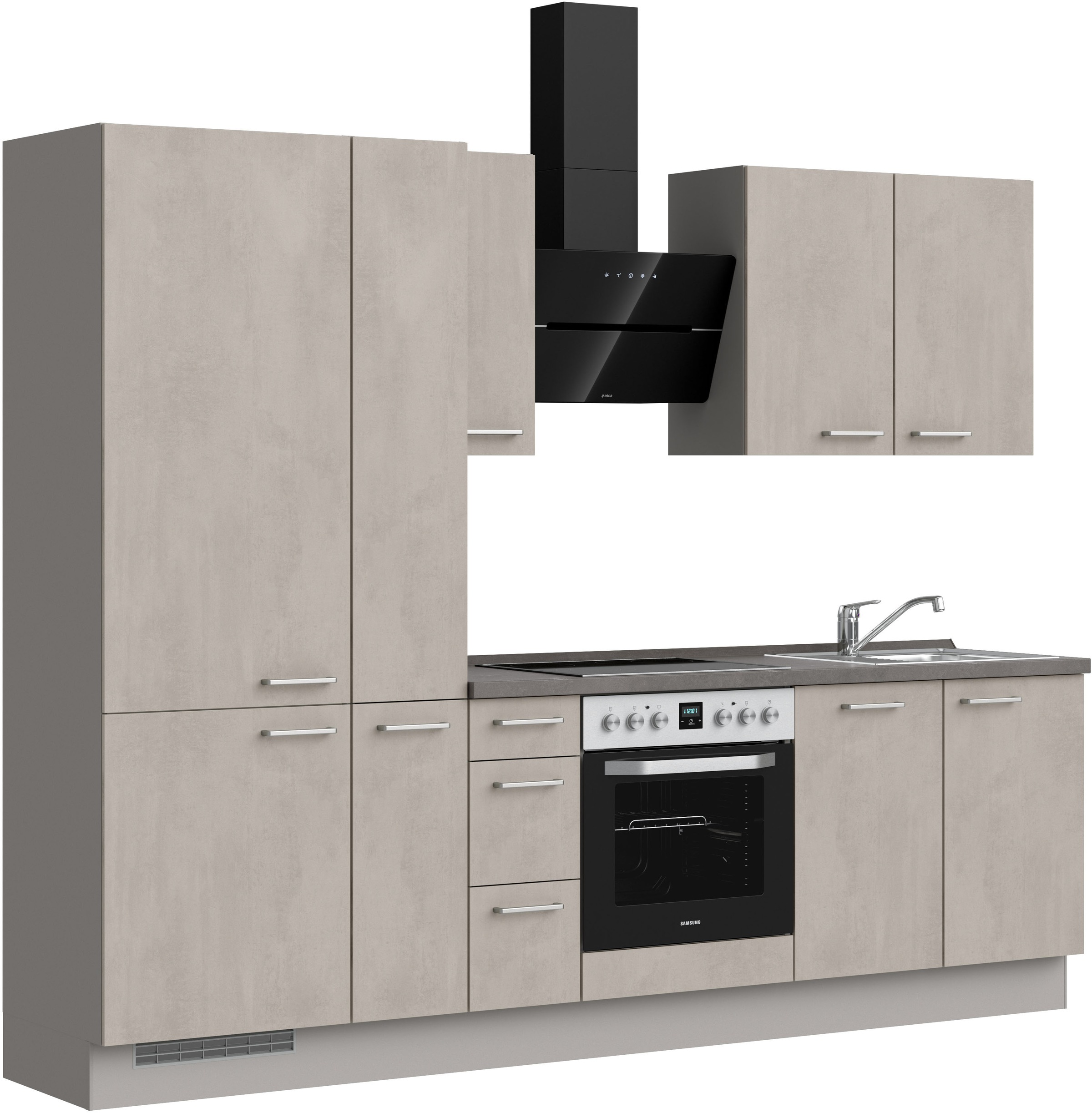 nobilia® Küchenzeile »"Riva II"«, vormontiert, Ausrichtung wählbar, Breite 270 cm, wahlw. mit E-Geräten