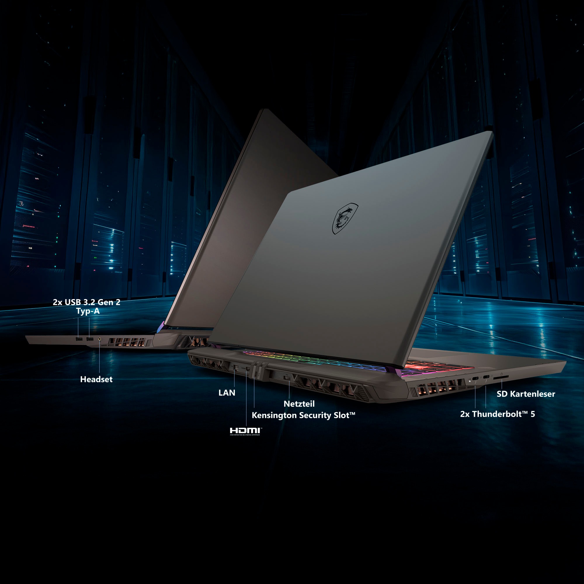 MSI Gaming-Notebook »Vector 17 HX AI A2XWHG-041«, 43,2 cm, / 17 Zoll, Intel, Core Ultra 9, GeForce® RTX 5070 Ti, 2000 GB SSD