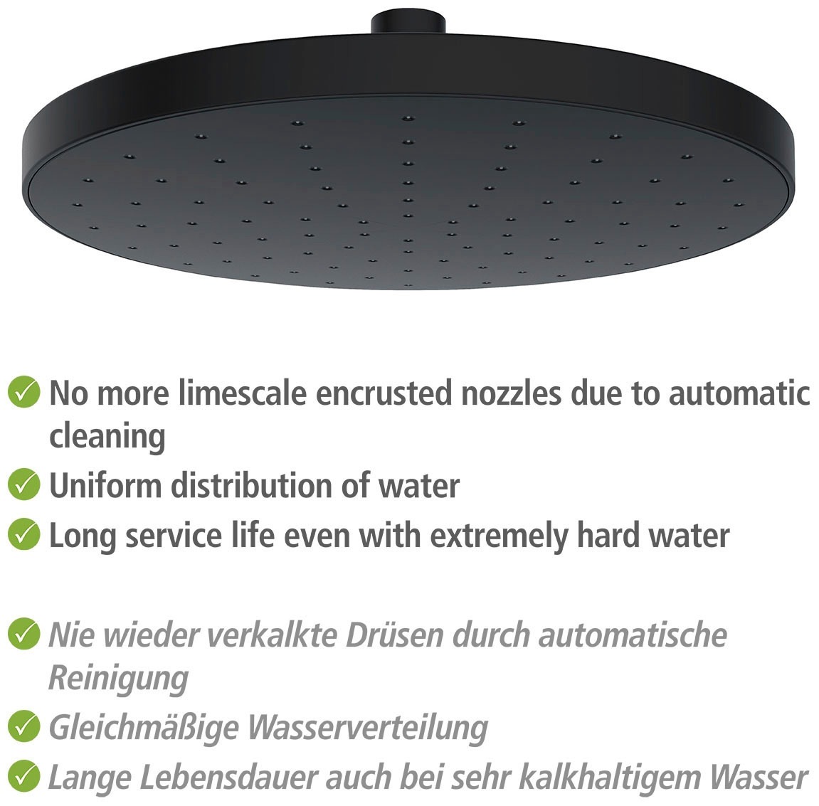 WENKO Regenduschkopf »Automatic Cleaning« Regenduschkopf Automatic Cleaning, Ø 22,5 cm
