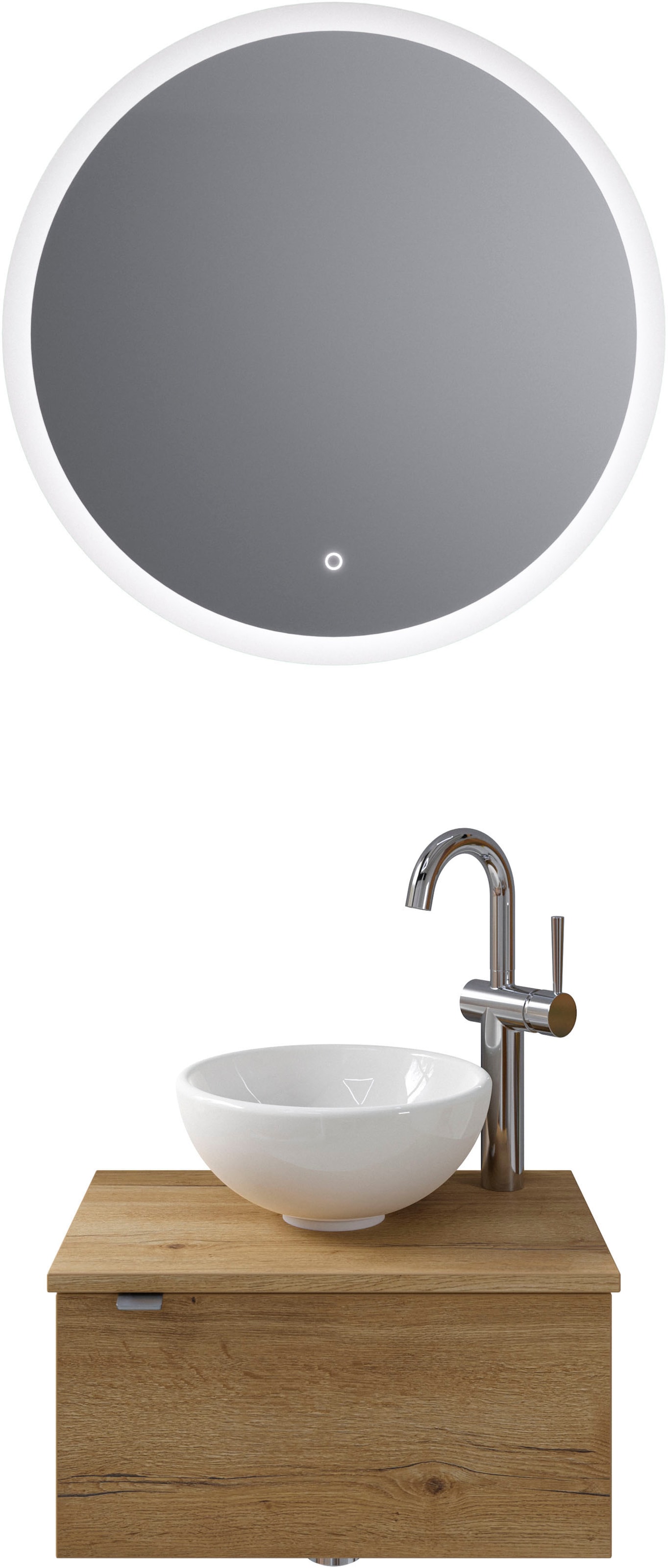 Saphir Badmöbel-Set »Serie 6915« 4 Stk. tlg. Gäste-Bad, mit LED-Spiegel und günstig online kaufen