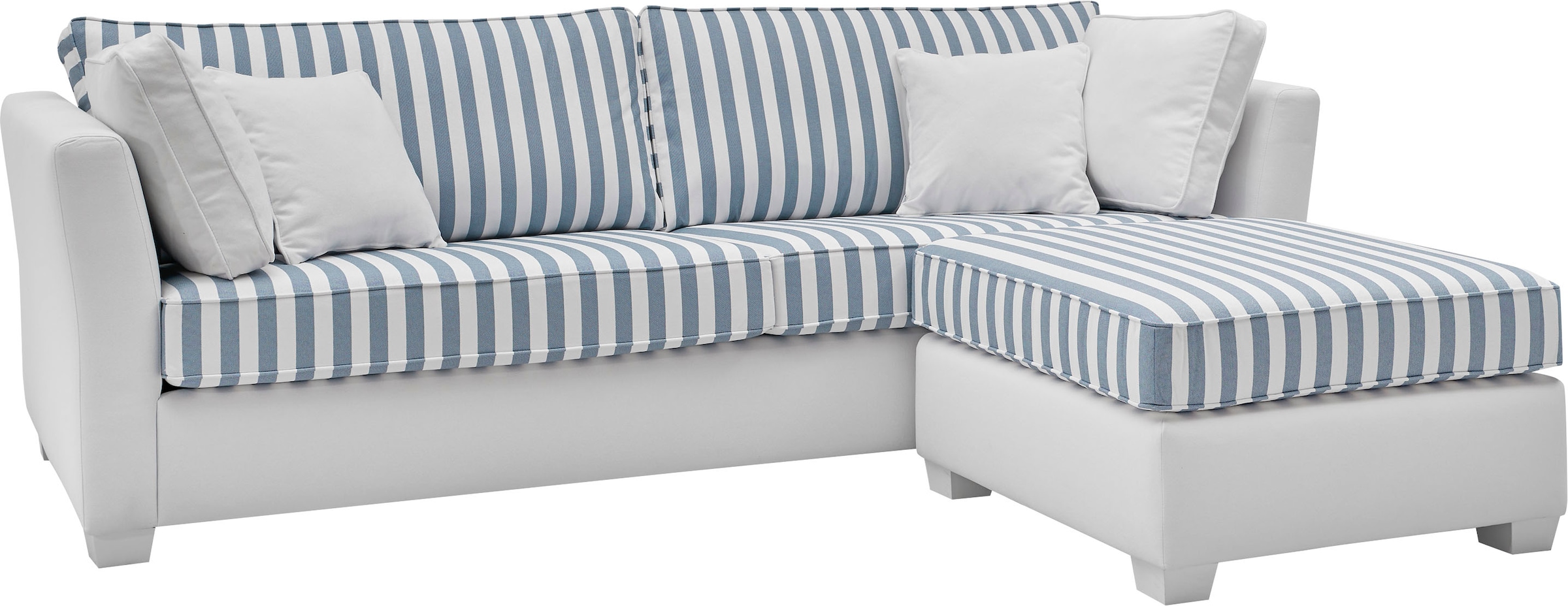 Home affaire Polsterecke »CALIFORNIA«, (2 St.), maritimer Landhausstil, Ecksofa, Hocker links / rechts montierbar