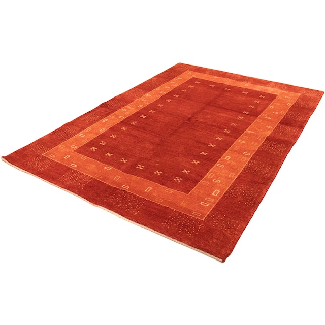 morgenland Wollteppich »Gabbeh Teppich handgeknüpft rot«, rechteckig,  handgeknüpft online kaufen