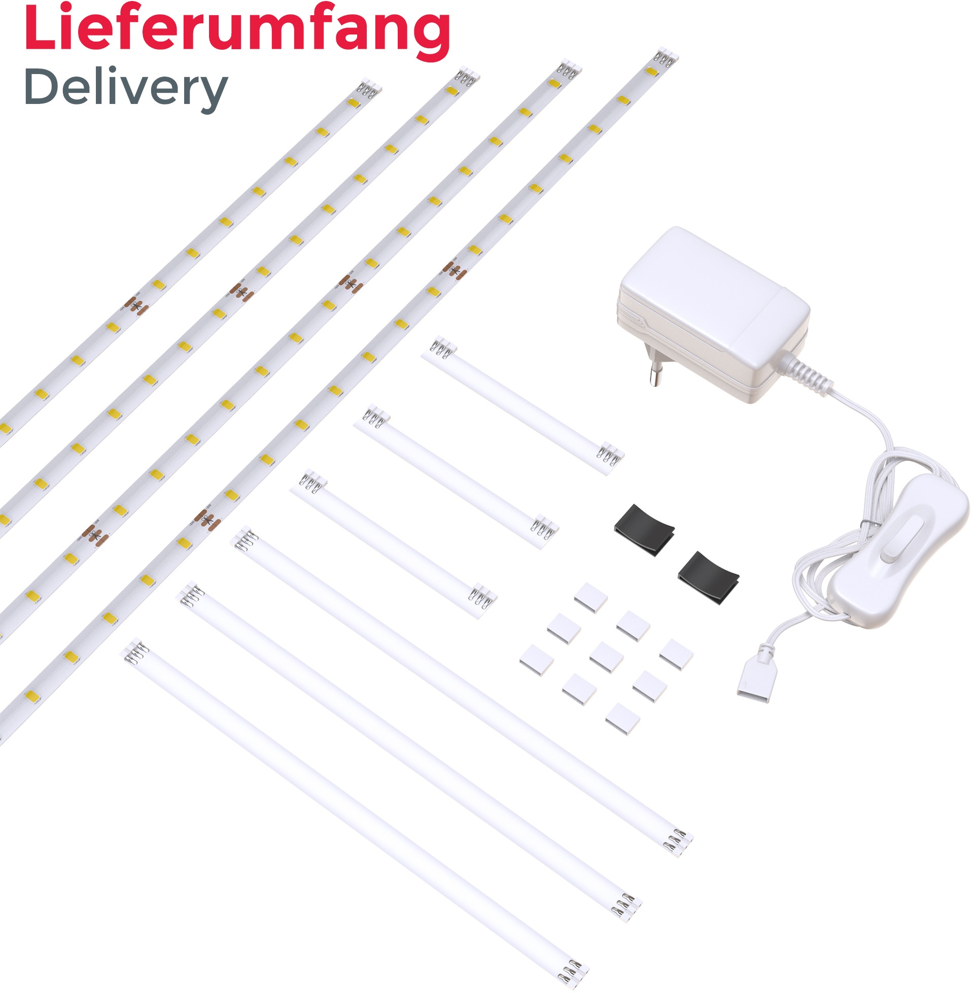 B.K.Licht LED-Streifen »Lacerta«, 2m Band 4 im Unterbauleuchte Verbinder %Sale inkl. LED Streifen jetzt Set