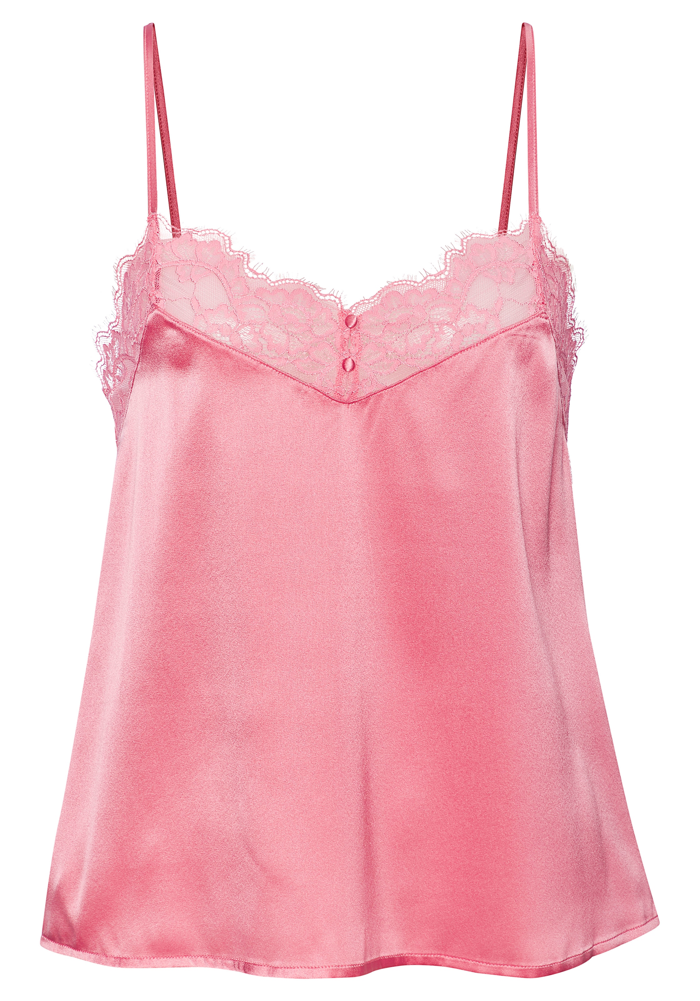 LASCANA Spaghettitop », Seidentop, Spitzentop, Alana« mit Seide und edler Spitze, Dessous