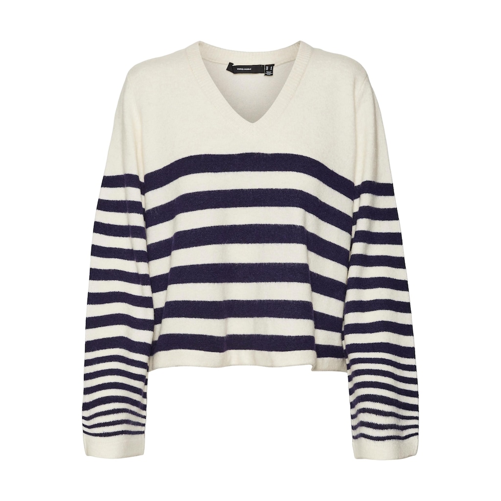 Vero Moda V-Ausschnitt-Pullover »VMHURRICANE LS V-NECK PULLOVER GA BF«