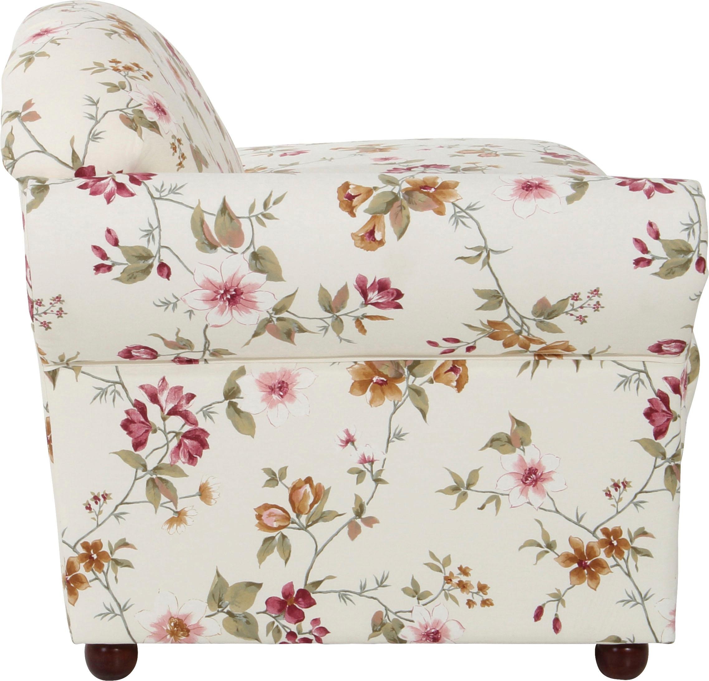 Max Winzer® Recamiere »floraler Bezug, klassisch elegant, guter Sitzkomfort, Solitärmöbel«, Armlehne wahlweise links oder rechts
