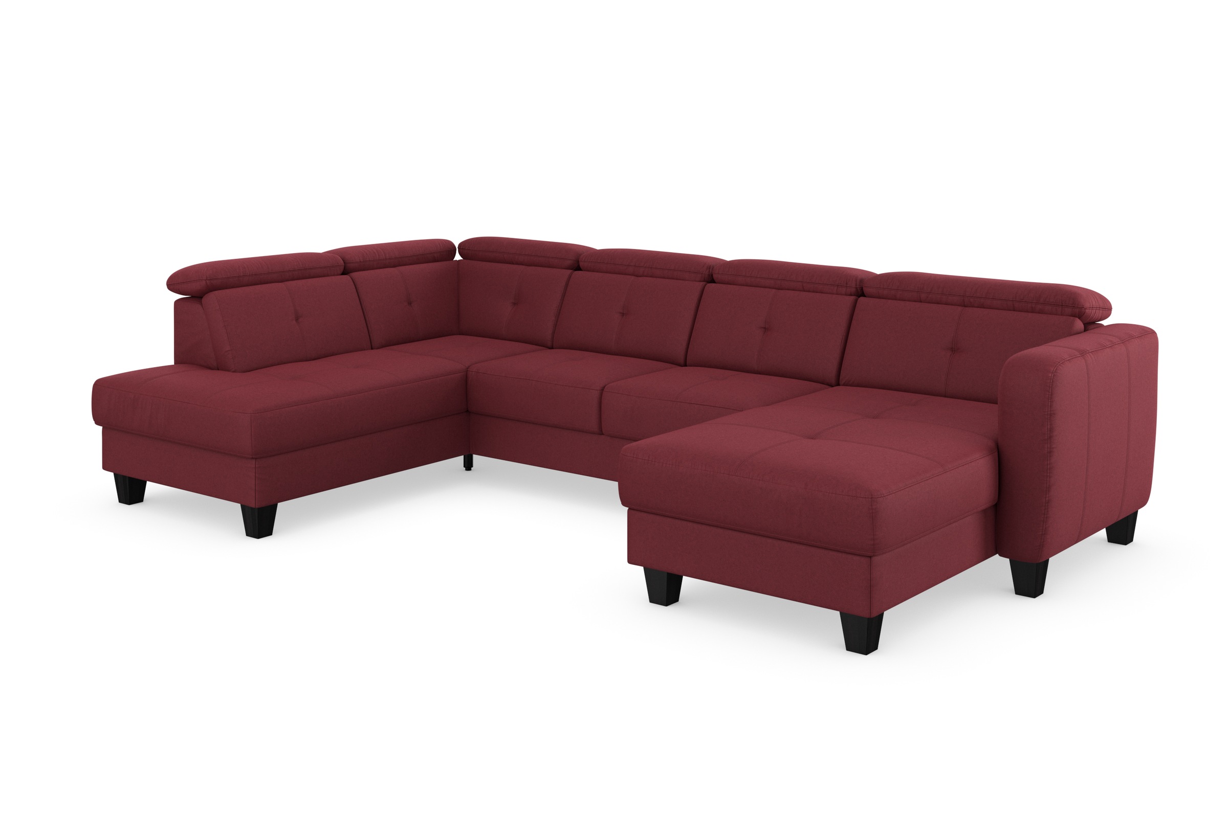 sit&more Wohnlandschaft »Belluci U-Form«, Kopfteilverstellung und Federkern, wahlweise mit Bettfunktion