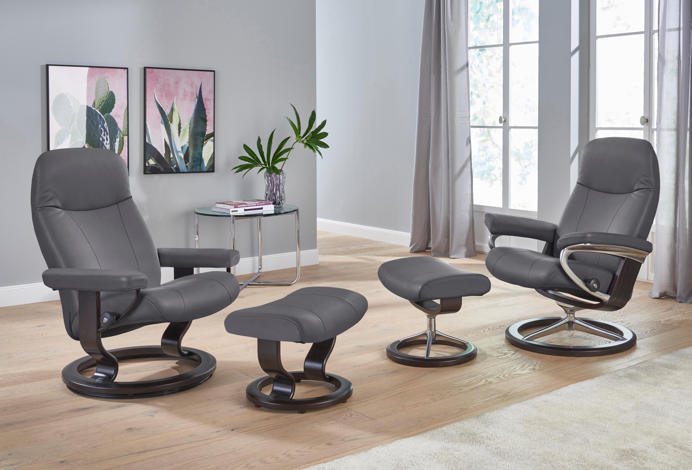 Stressless® Relaxsessel »Garda«, mit Classic Base, Größe M, Gestell Wenge