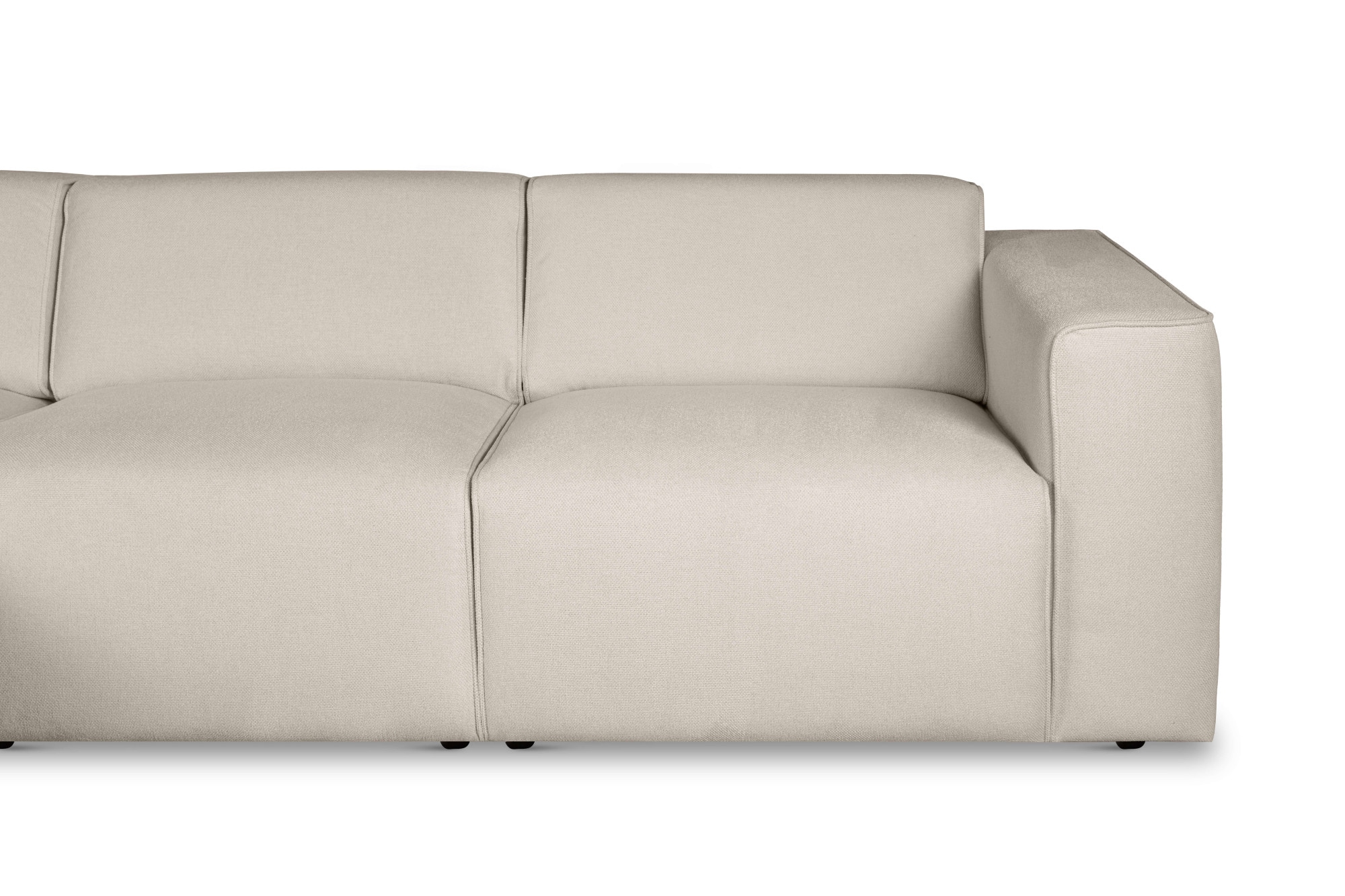 andas Ecksofa »Noord mit Kedernaht, Breite 281 cm, L-Form«, Cord, Struktur, Webstoff, mit Wellenunterfederung, Massivholzrahmen