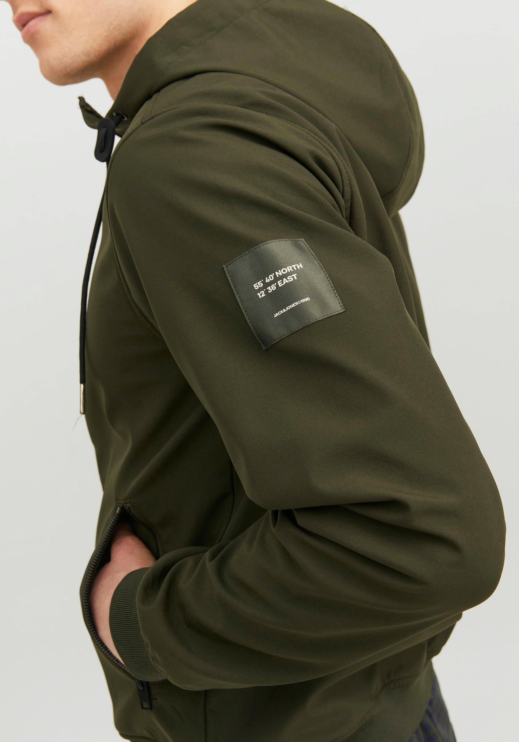 Jack & Jones Softshelljacke »JJEBASIC SOFTSHELL HOOD NOOS«, mit Kapuze
